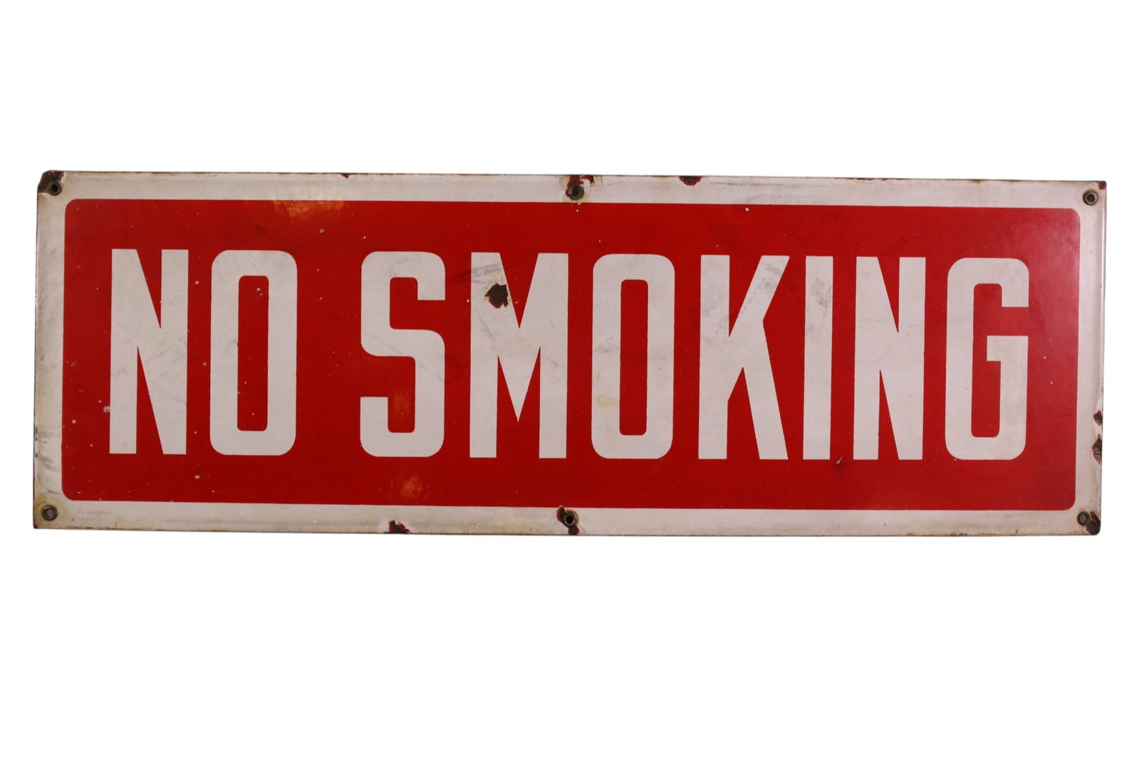 NO SMOKING PORCELAIN SIGN (1 of 2)