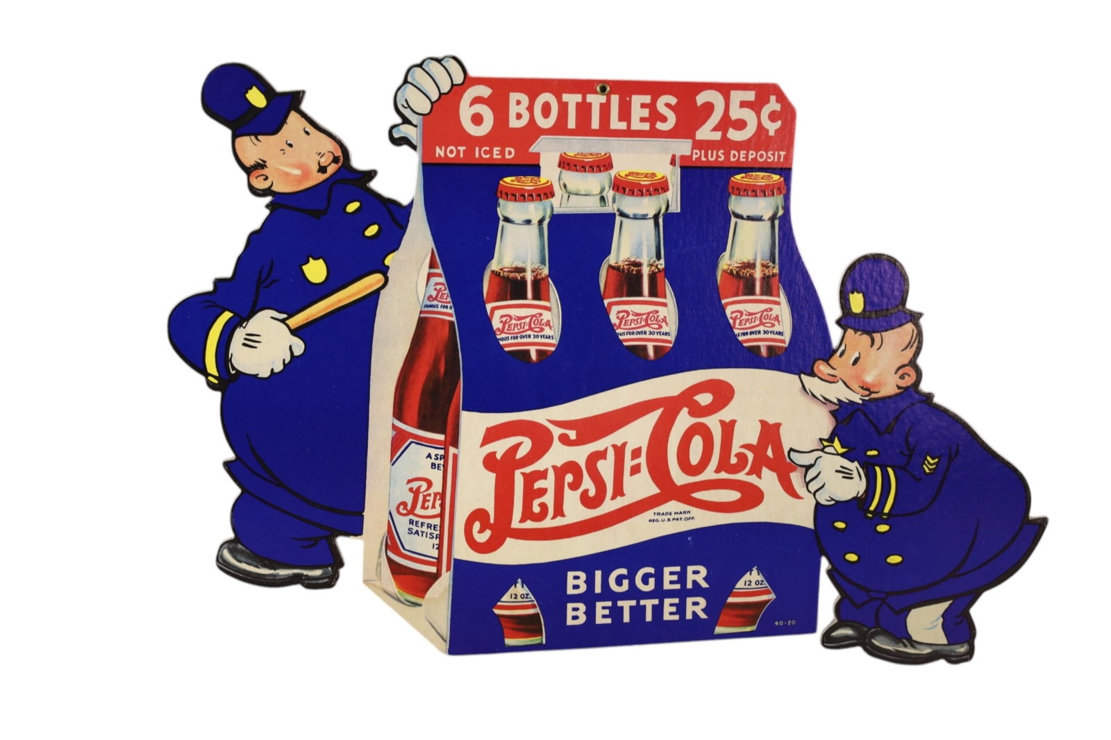 PEPSI COLA CARDBOARD AD (1 of 2)