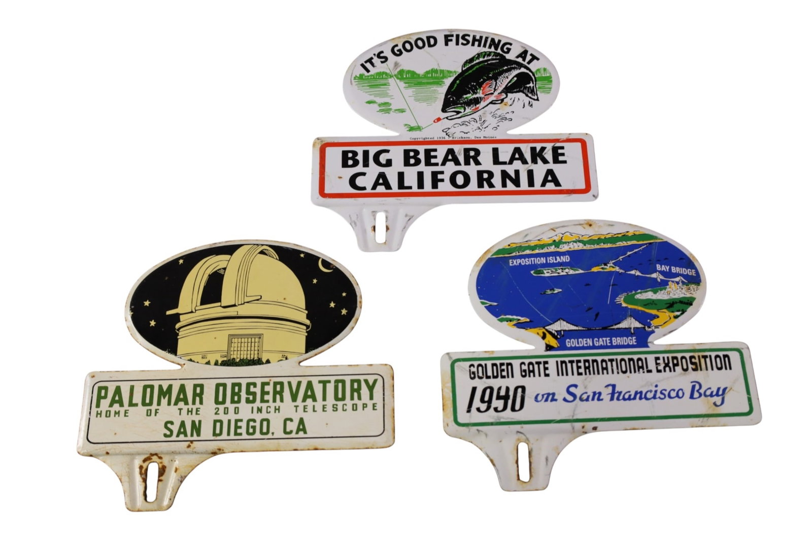 3 CALIFORNIA LICENSE PLATE TOPPERS (1 of 2)