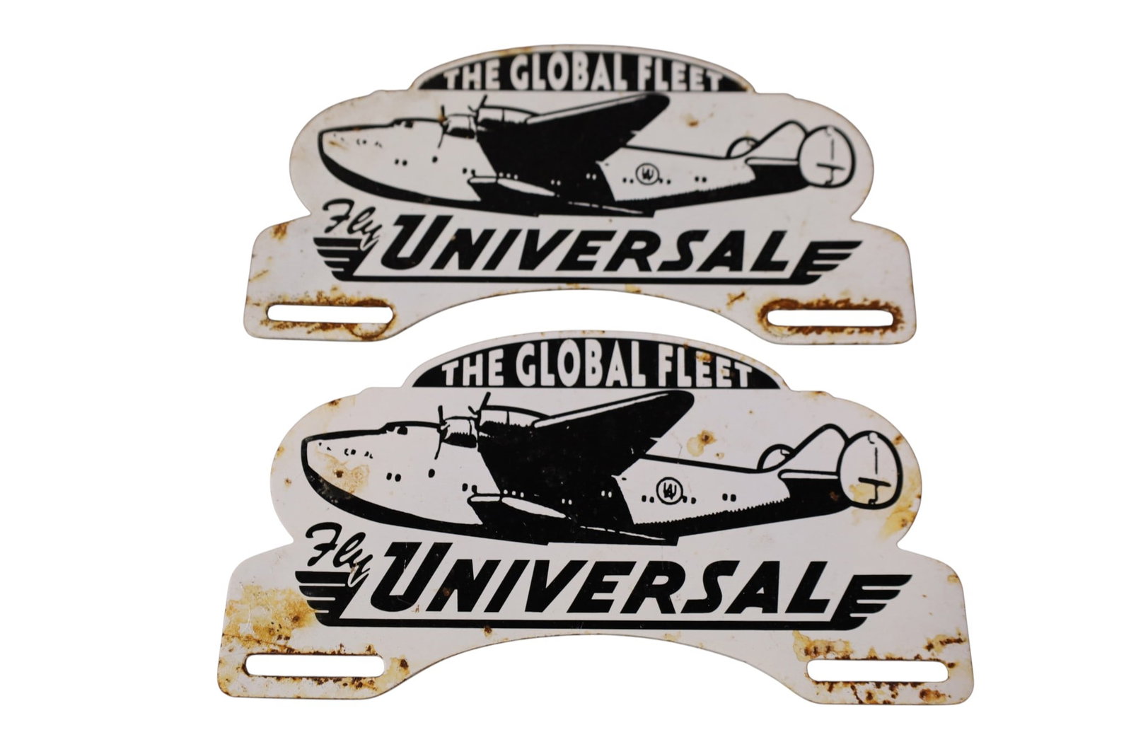 2 GLOBAL FLEET LICENSE PLATE TOPPERS (1 of 2)
