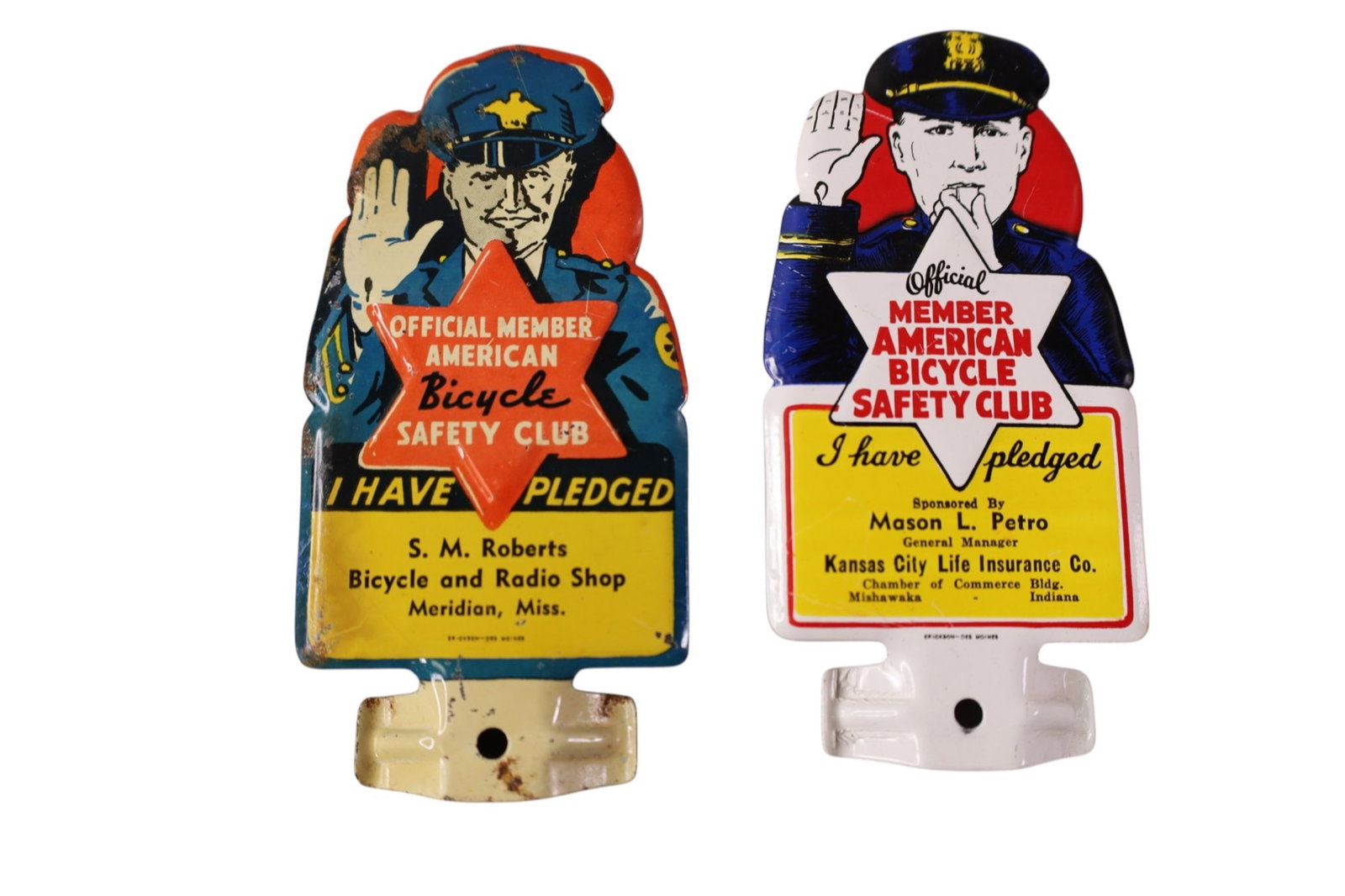 2 BICYCLE SAFETY CLUB TOPPERS (1 of 2)