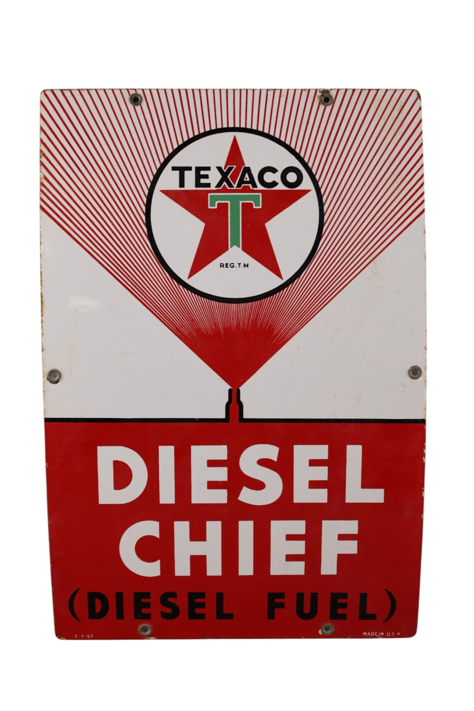 TEXACO DIESEL CHIEF PUMP PLATE (1 of 2)