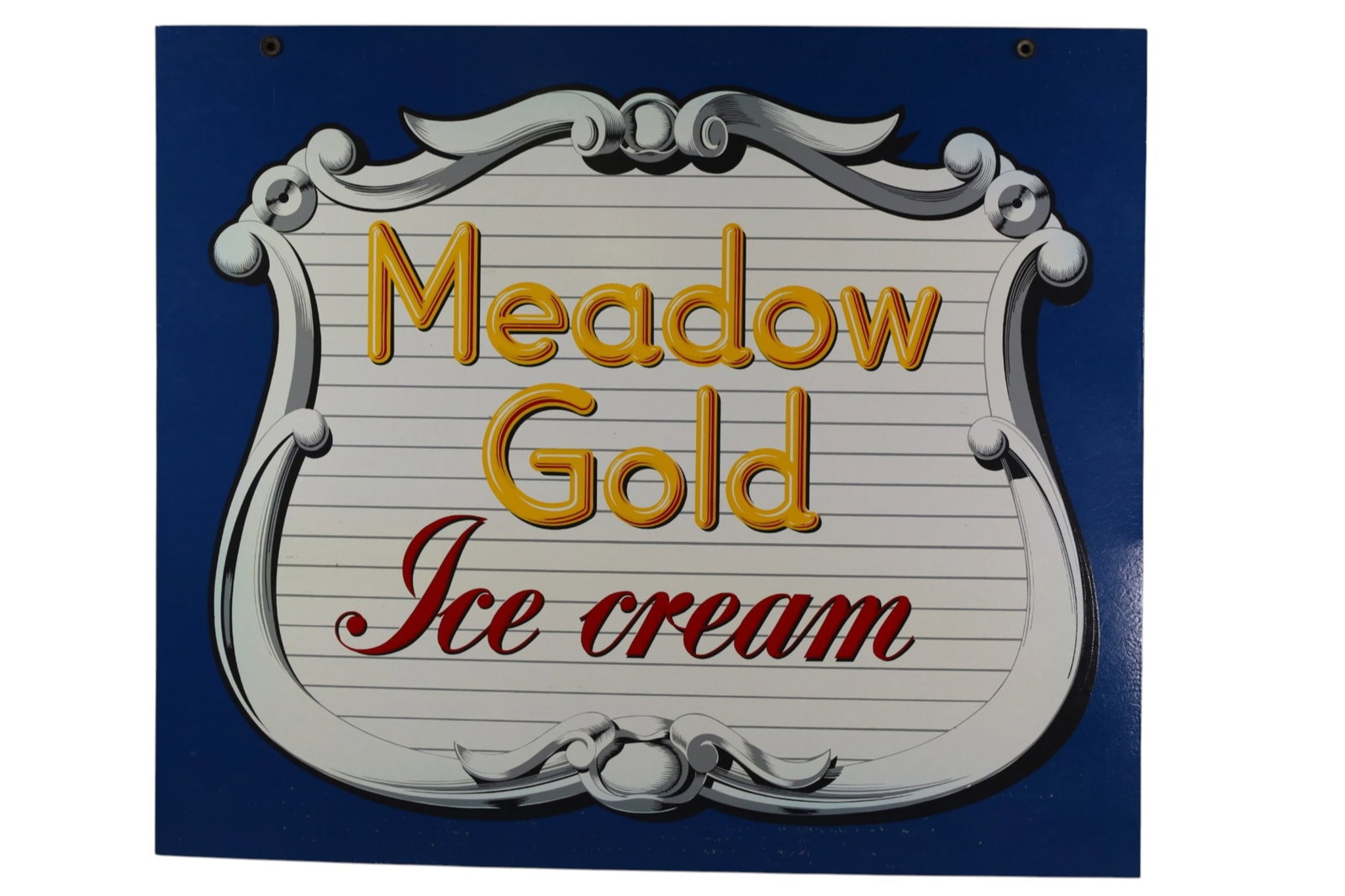 MEADOW GOLD ICE CREAM METAL SIGN (1 of 2)