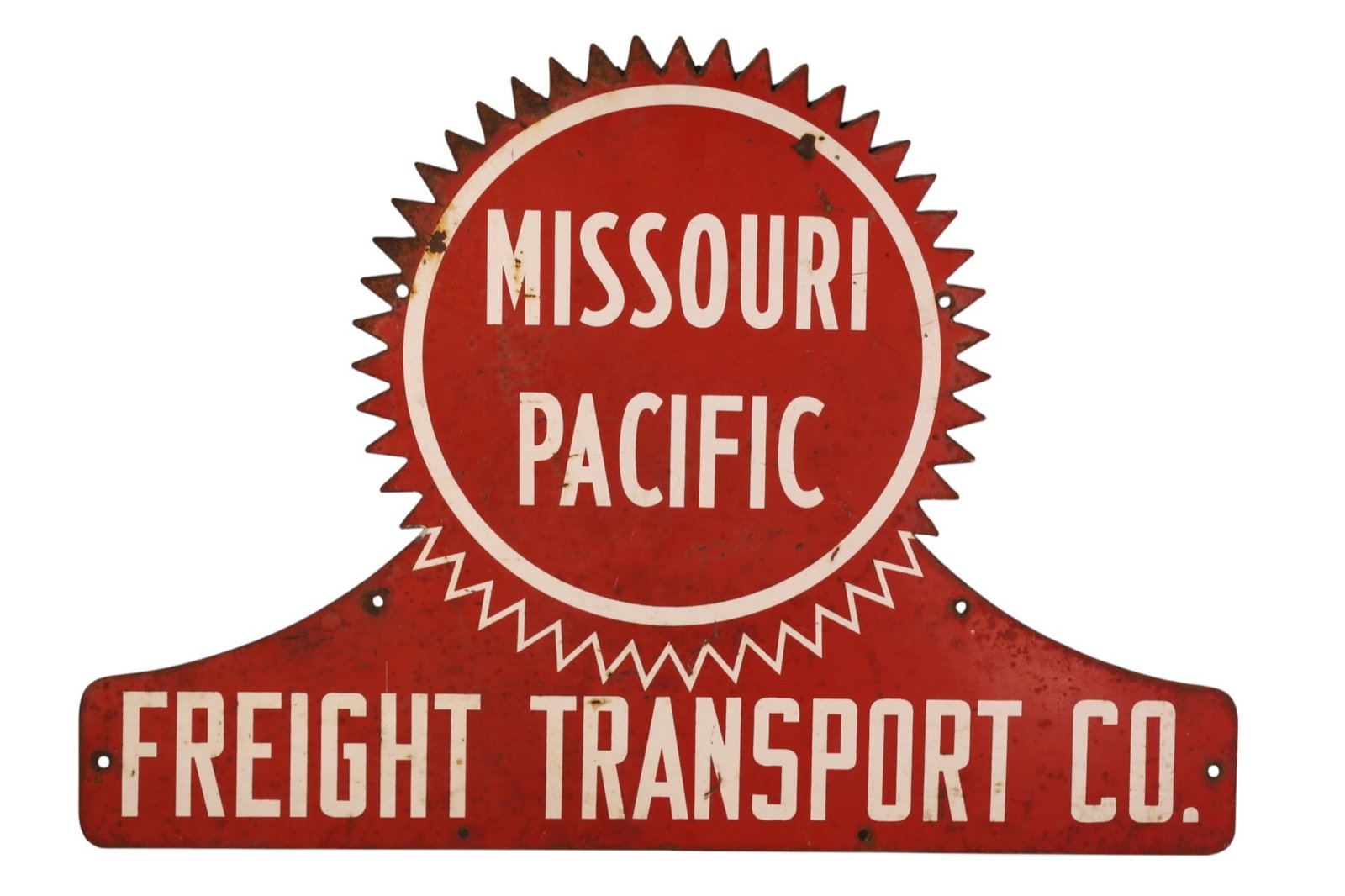 MISSOURI PACIFIC FREIGHT TRANSPORT CO METAL SIGN (1 of 2)