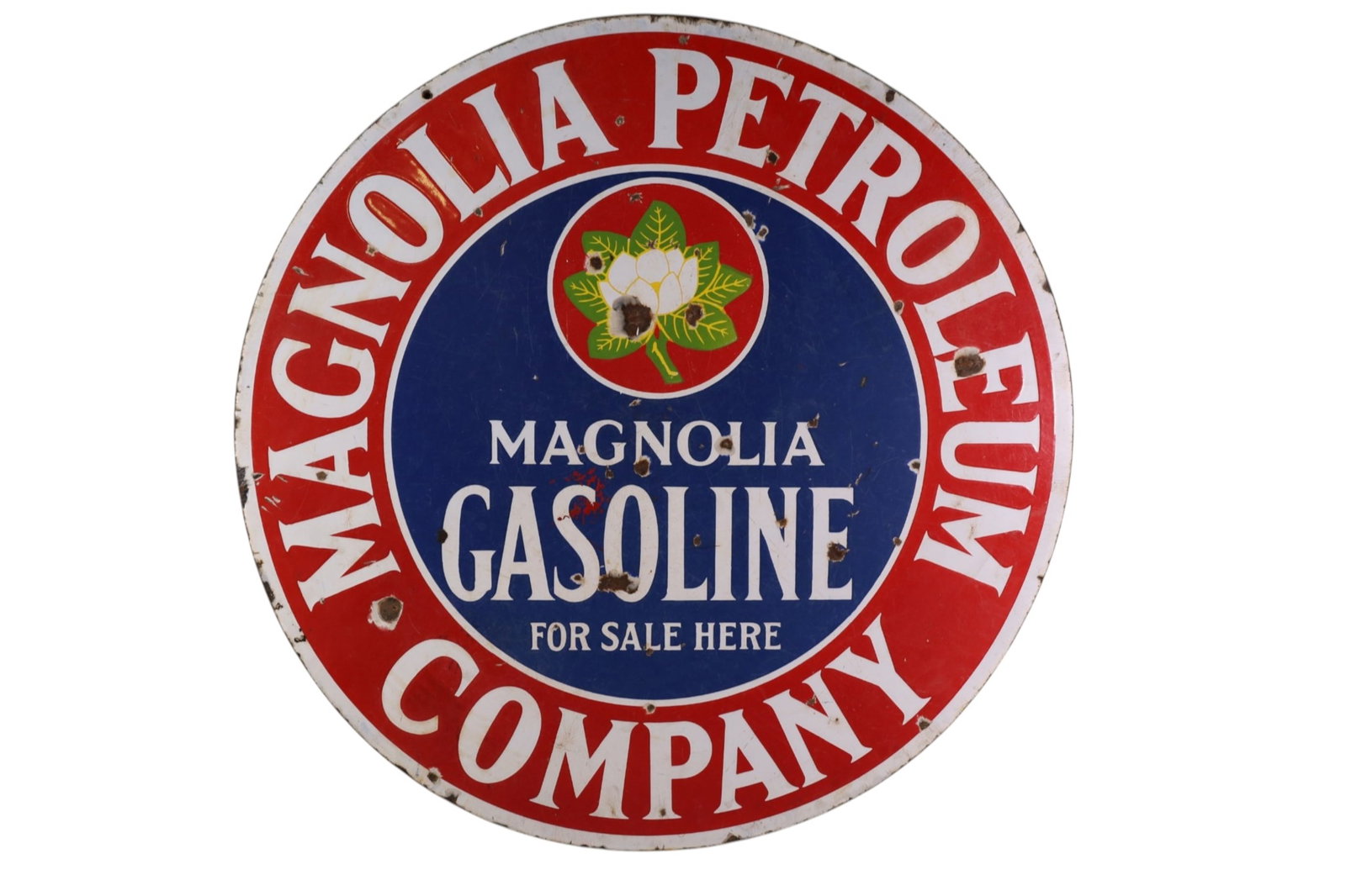 MAGNOLIA PETROLEUM CO. PORCELAIN SIGN (TAC) (1 of 2)