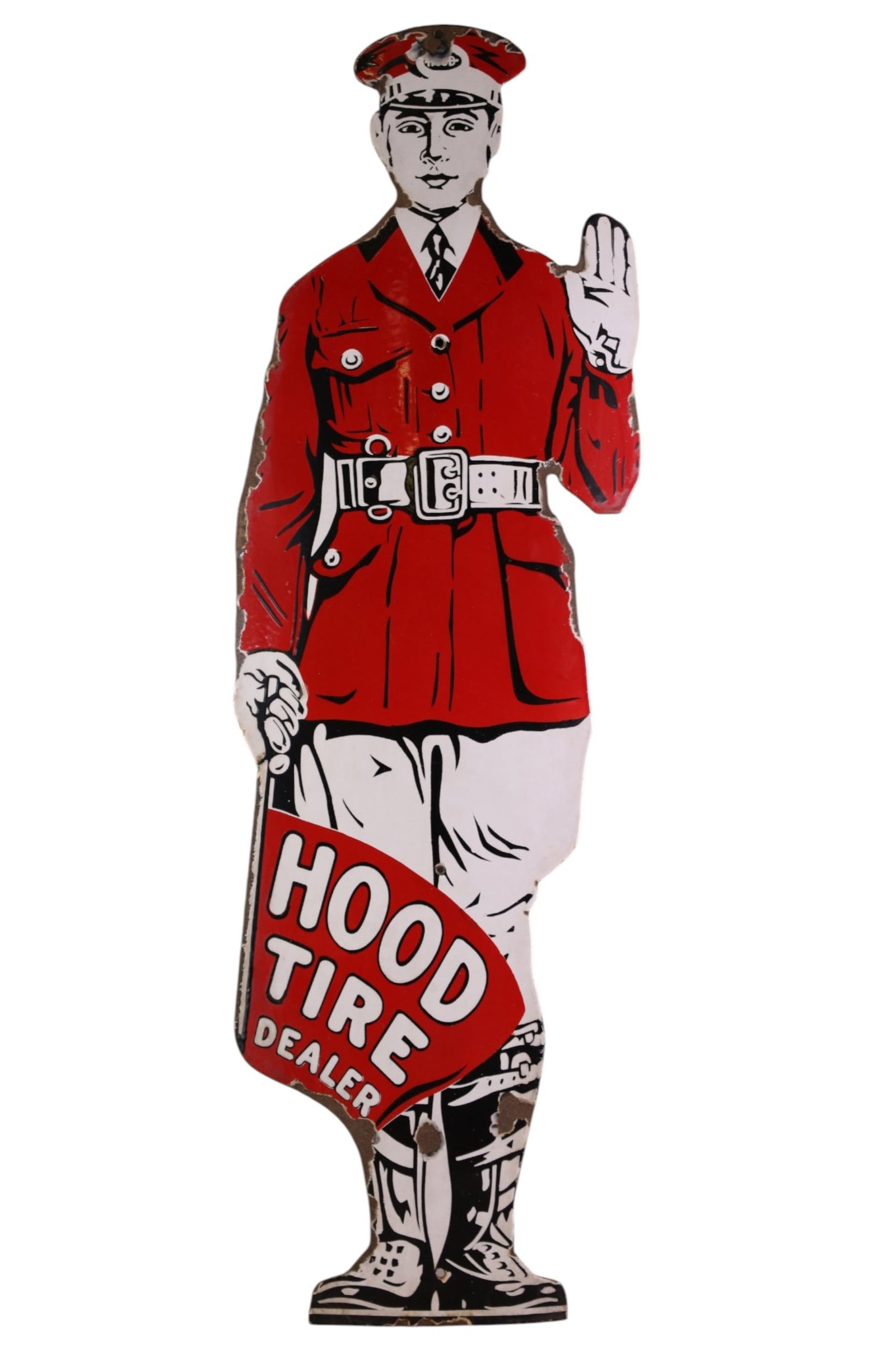 HOOD TIRE DEALER PORCELAIN SIGN (TAC) (1 of 2)
