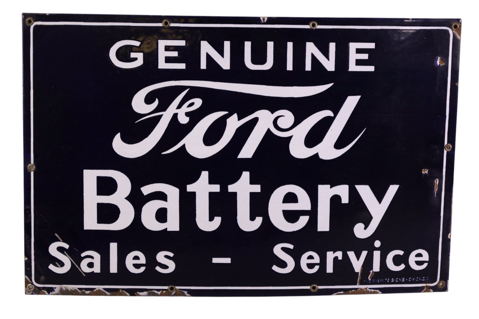 FORD BATTERY PORCELAIN SIGN (TAC) (1 of 2)