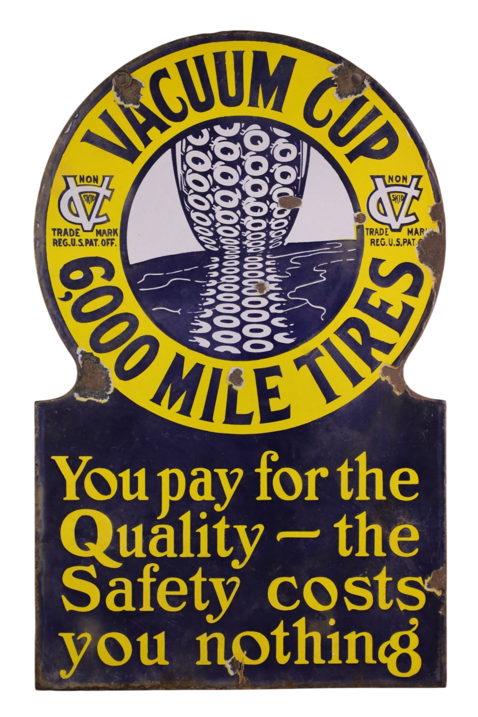 VACUUM CUP TIRES PORCELAIN SIGN (TAC) (1 of 2)