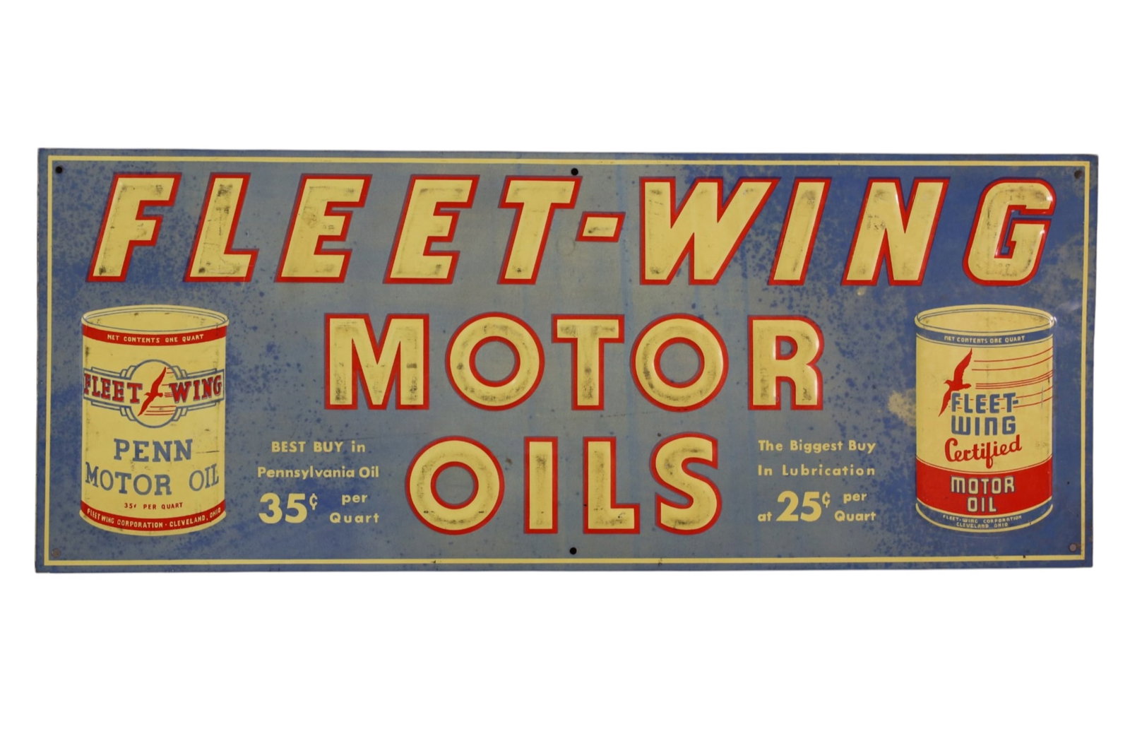 FLEET WING MOTOR OIL METAL SIGN (1 of 2)