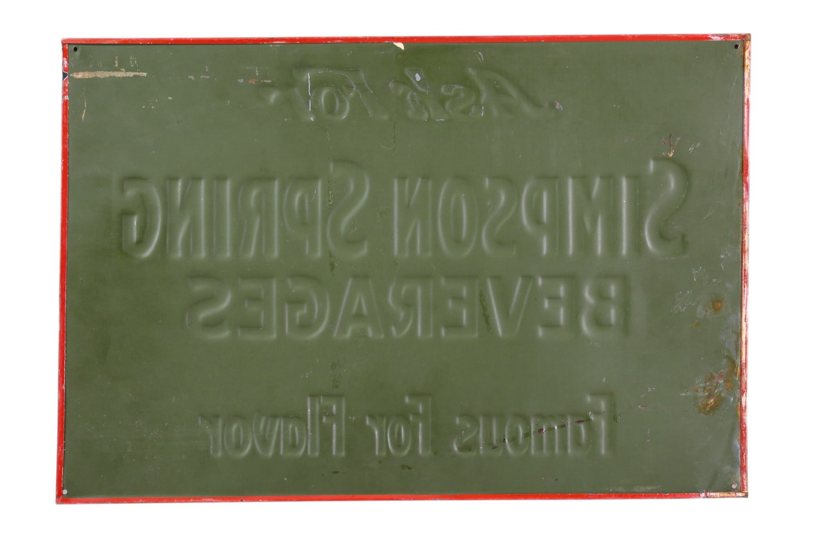 SIMPSON SPRING BEVERAGES METAL SIGN - 2