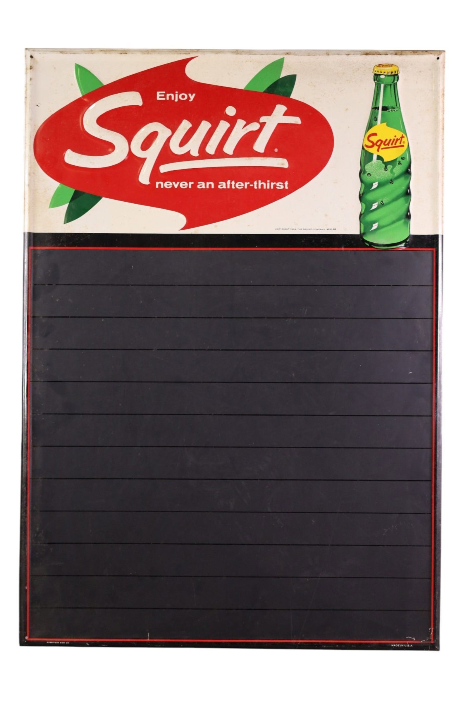 SQUIRT MENU BOARD: SST ENJOY SQUIRT MENU BOARD, 19 1/2" X 27 3/4"