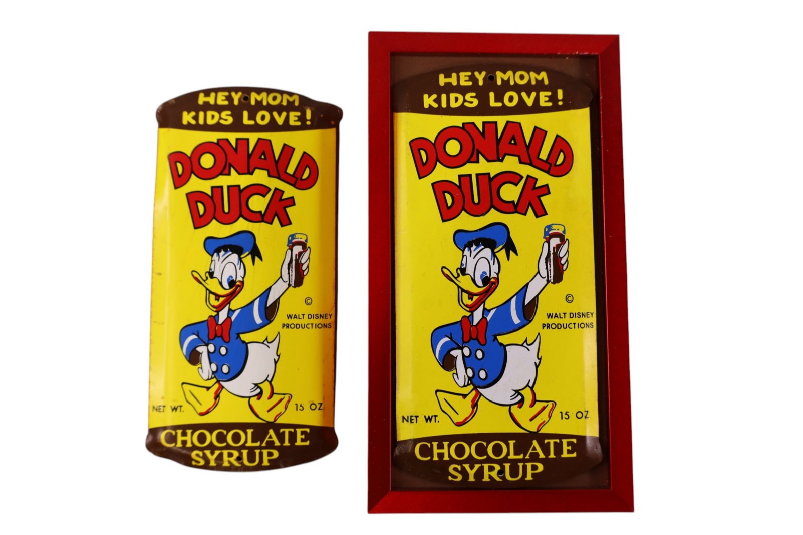 2 DONALD DUCK DOOR PUSH SIGNS (1 of 2)