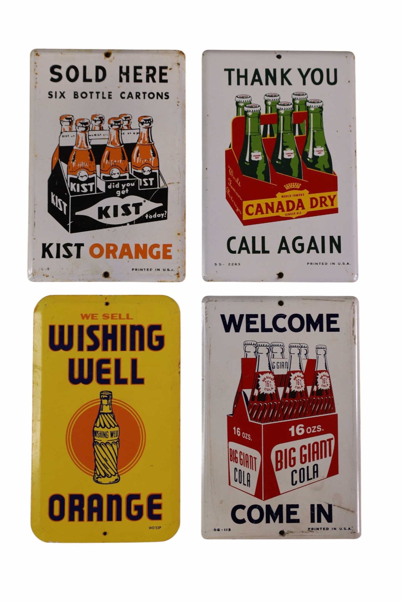 4 SODA DOOR PUSH SIGNS (1 of 2)