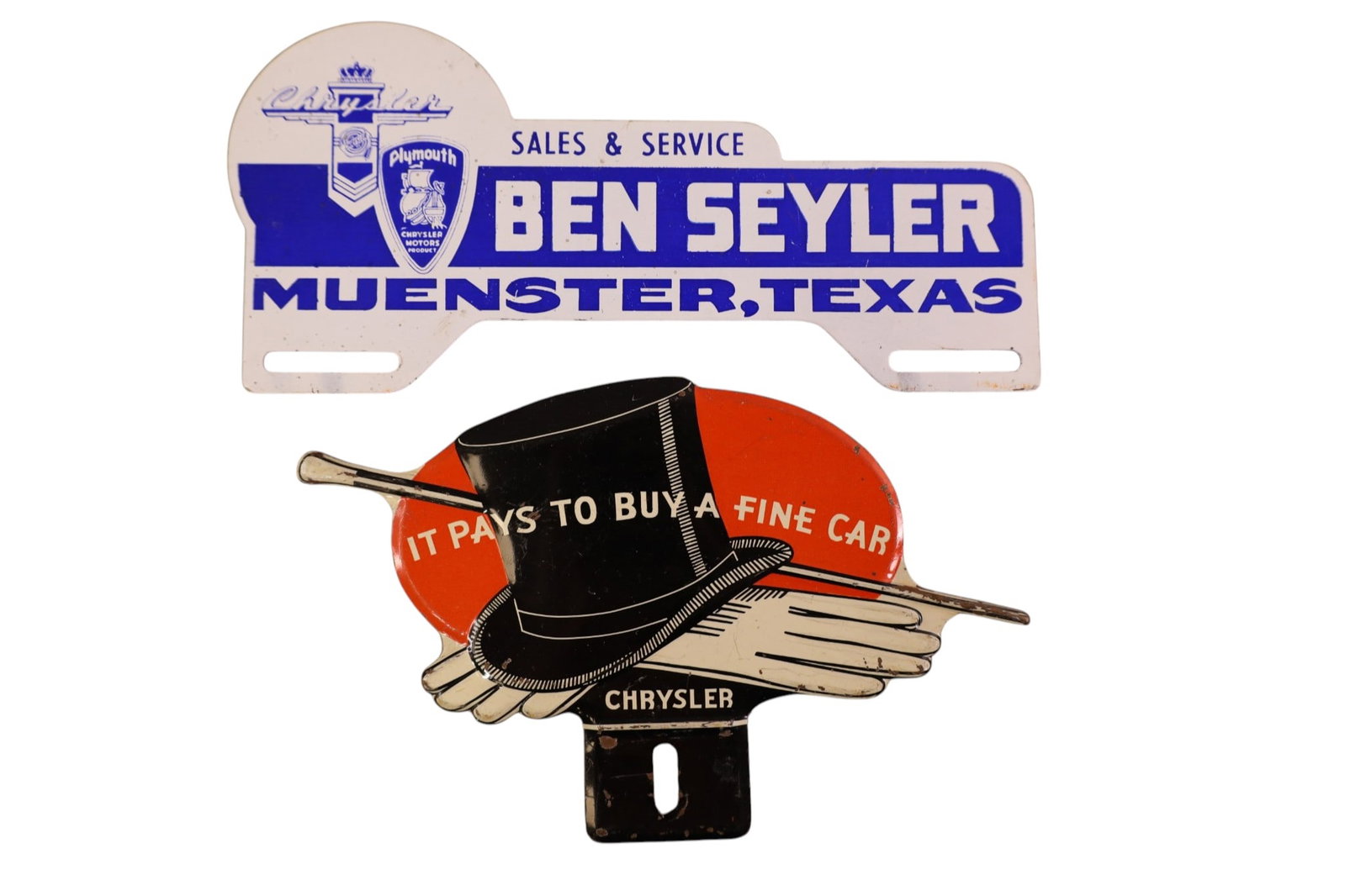 2 LICENSE PLATE TOPPERS (1 of 2)