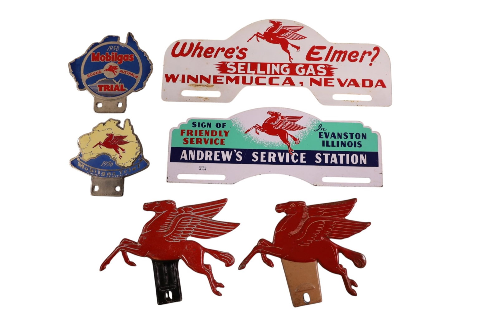 6 MOBIL LICENSE PLATE TOPPERS (1 of 2)