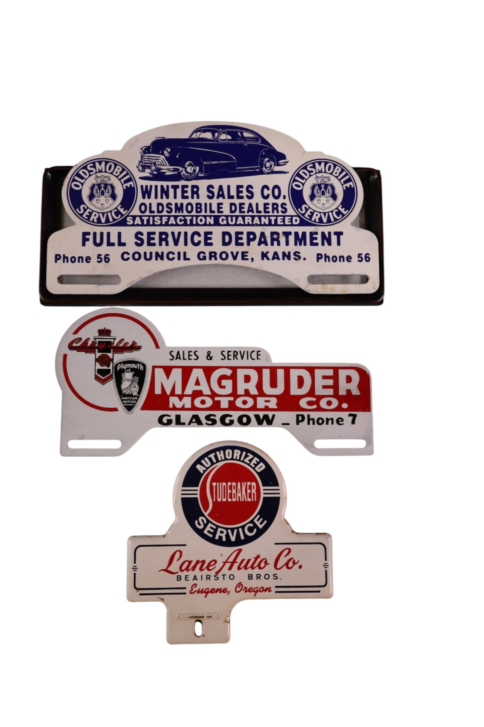 3 LICENSE PLATE TOPPERS (1 of 2)