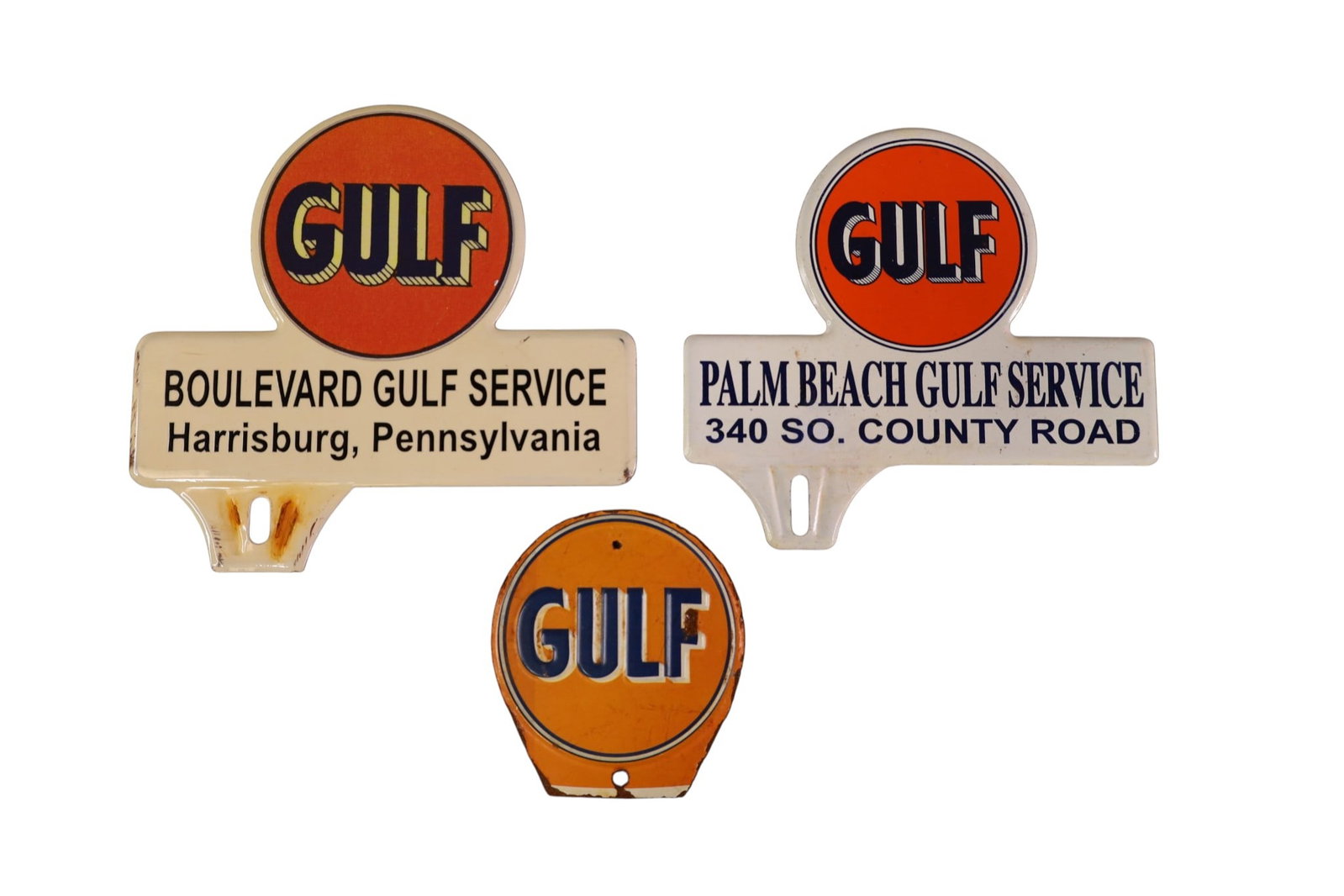 3 GULF LICENSE PLATE TOPPERS (1 of 2)