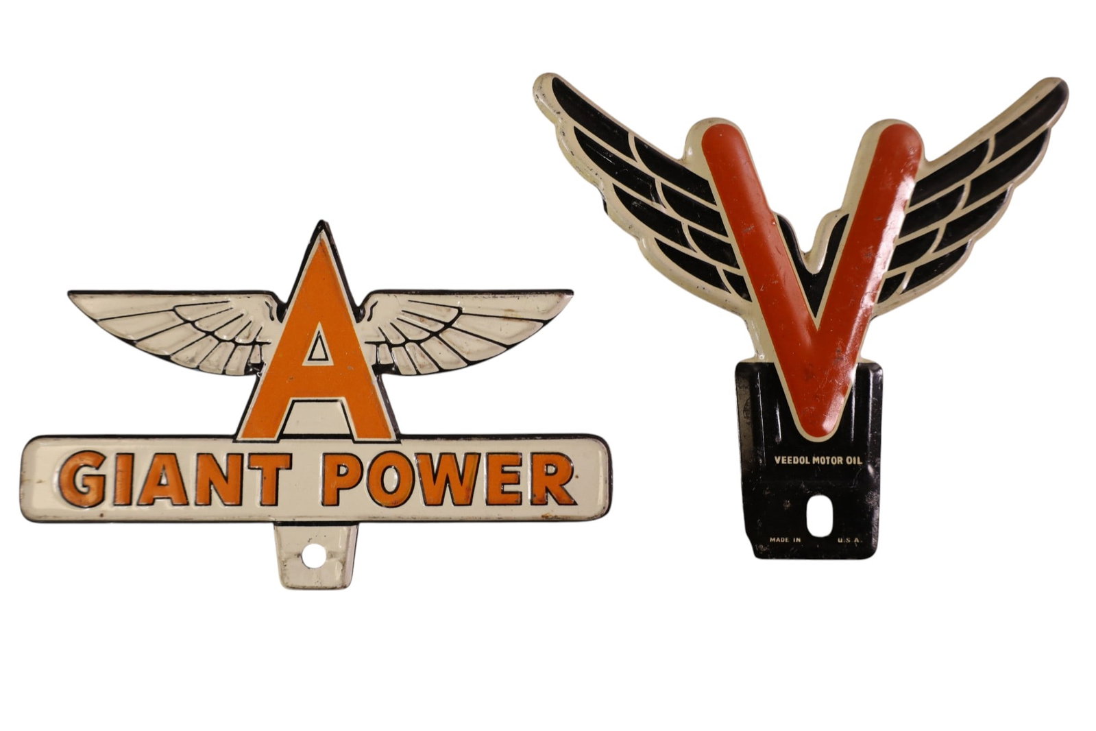 2 VEEDOL LICENSE PLATE TOPPERS (1 of 2)