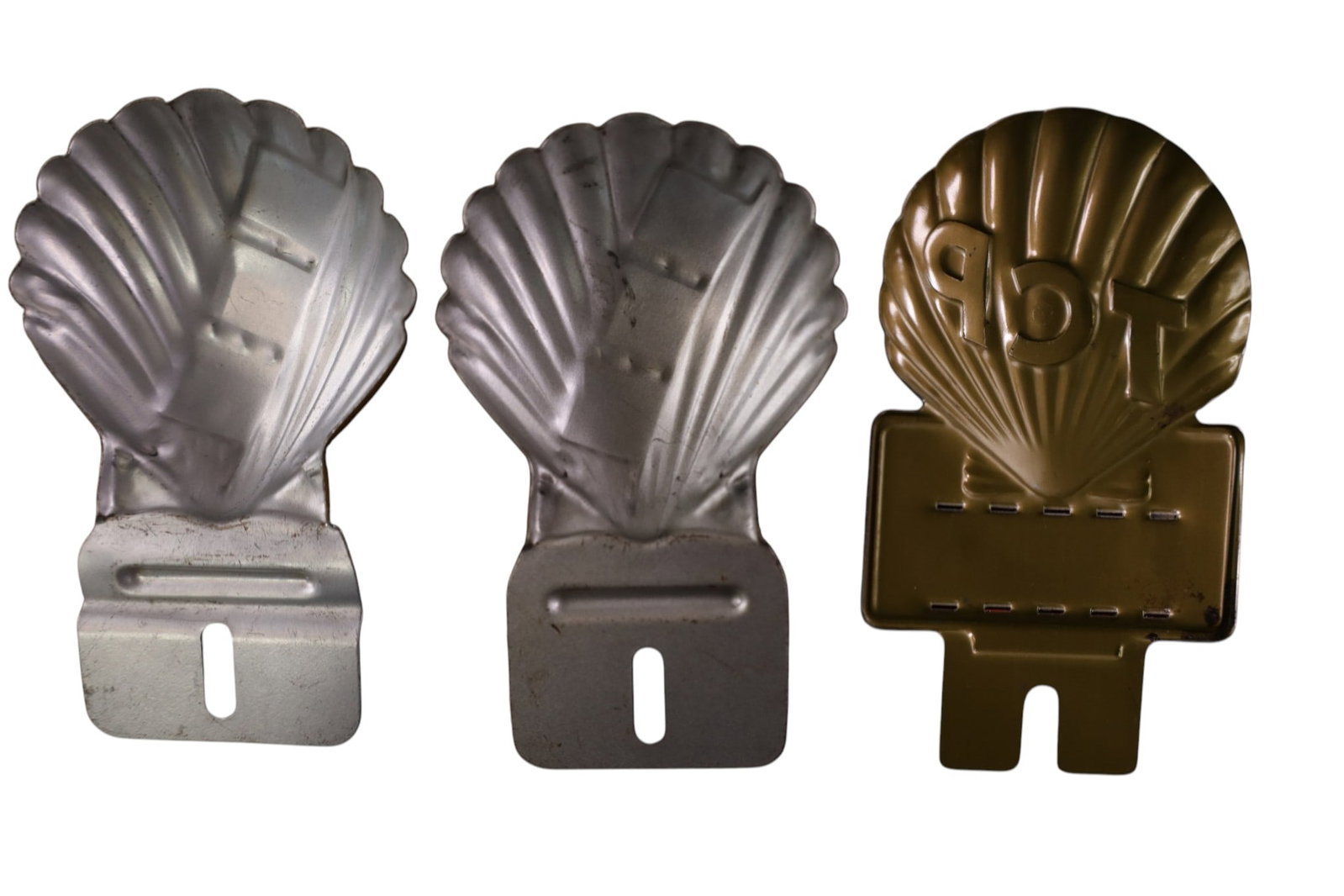 3 SHELL LICENSE PLATE TOPPERS - 2