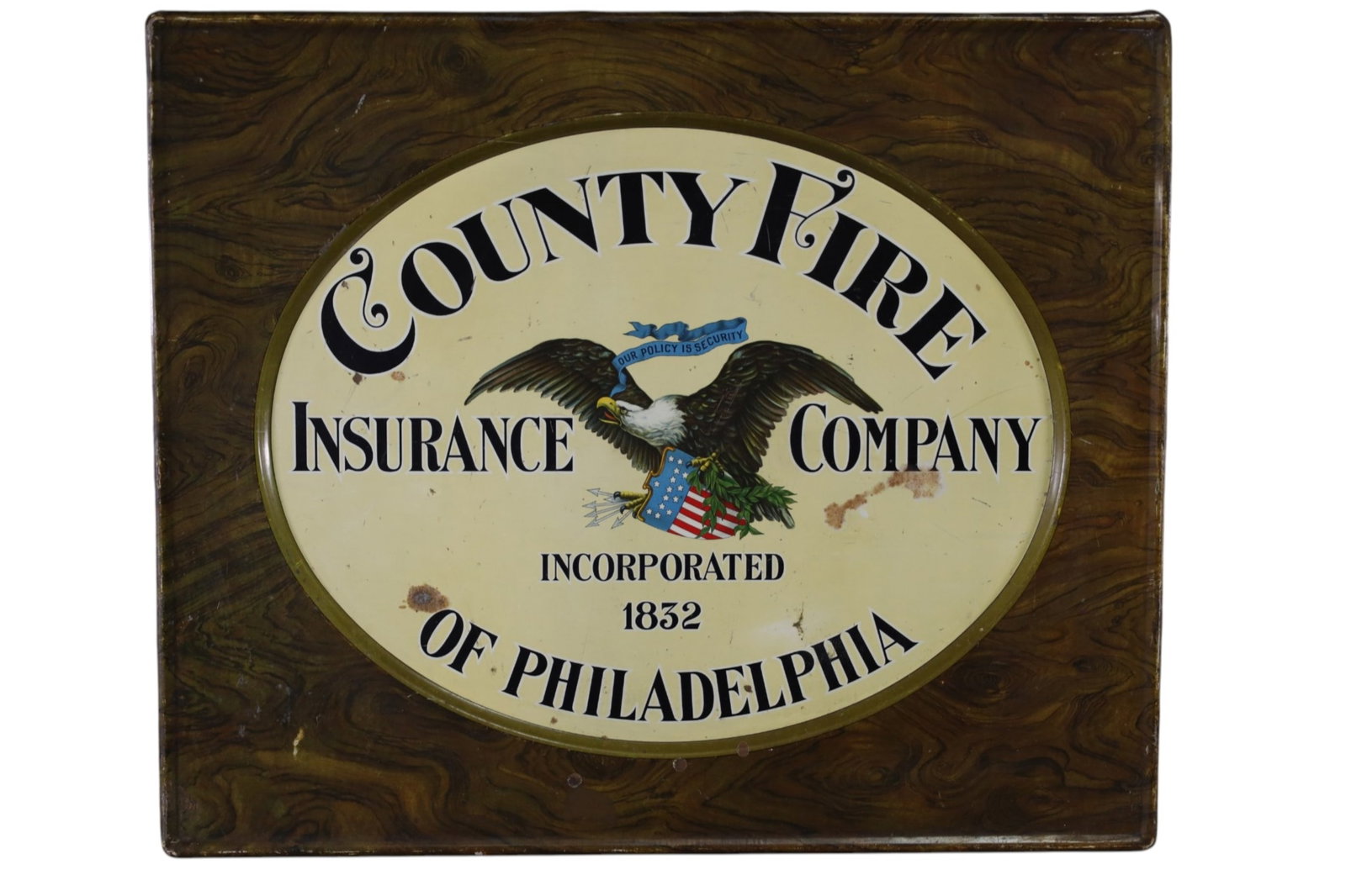 COUNTY FIRE INSURANCE CO SIGN (1 of 2)