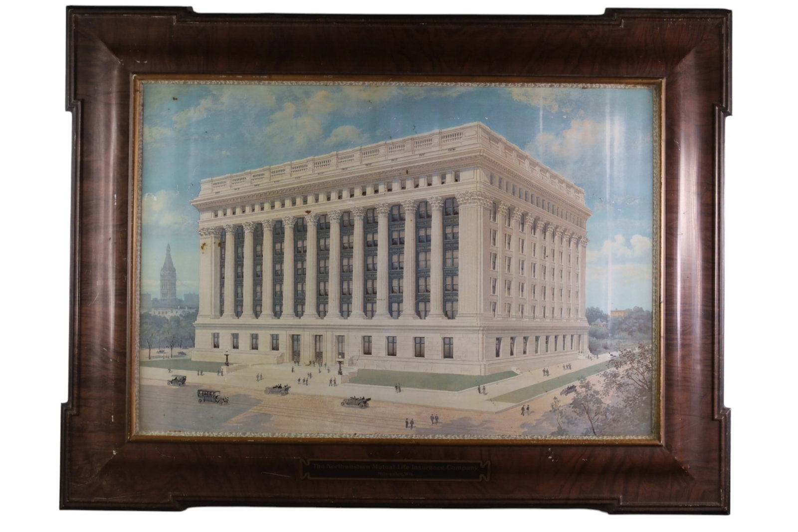NORTHWESTERN MUTUAL LIFE INSURANCE CO SIGN: LARGE SST SELF FRAMED NORTHWESTERN MUTUAL LIFE INSURANCE CO AD, SCRATCHES, PAINT LOSS. 41" X 31" THIS ITEM EXCEEDS SIZE, WEIGHT, AND OR FRAGILITY LIMITATIONS FOR IN HOUSE SHIPPING, MUST BE PICKED UP