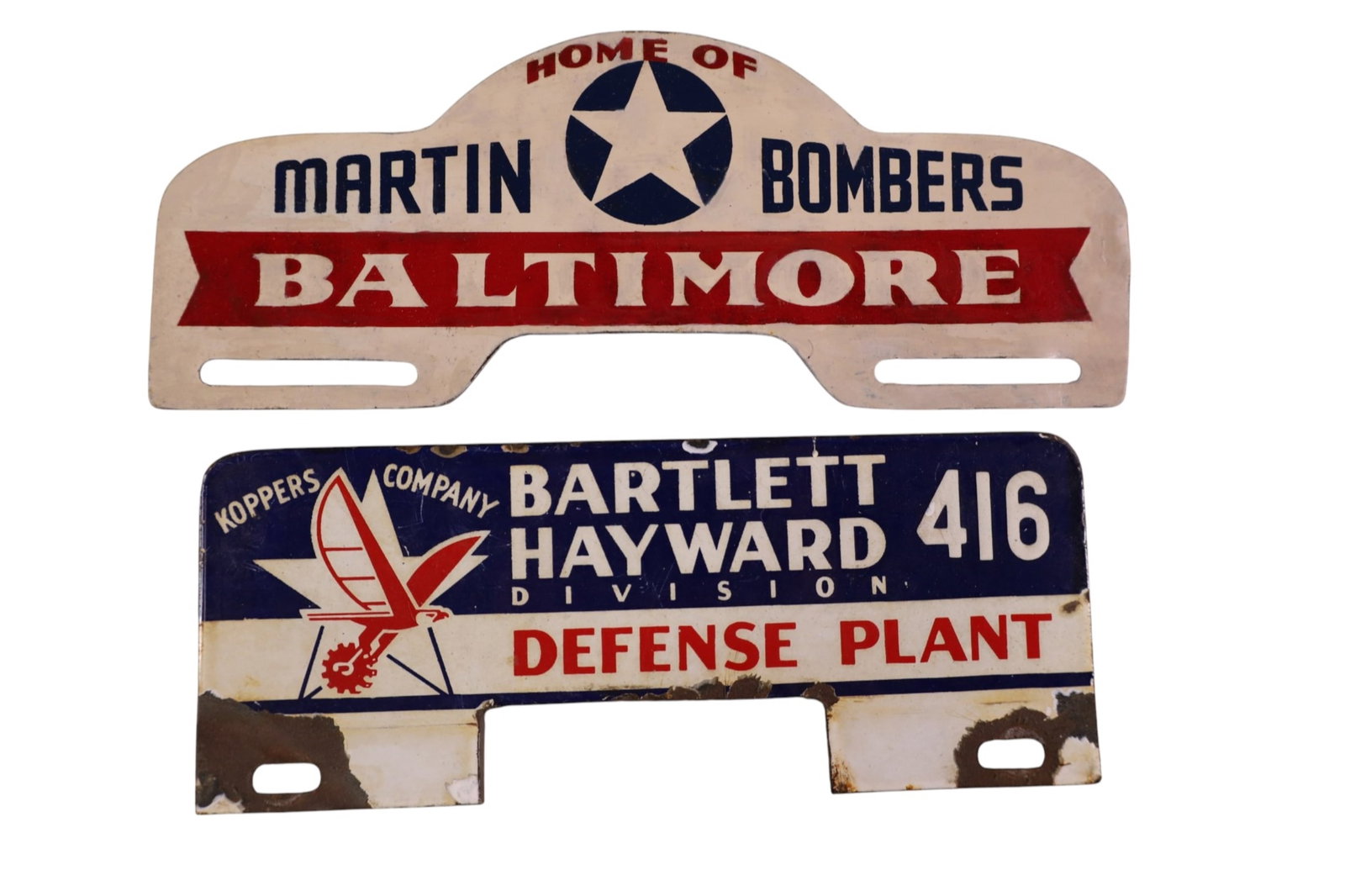 2 LICENSE PLATE TOPPERS (1 of 2)