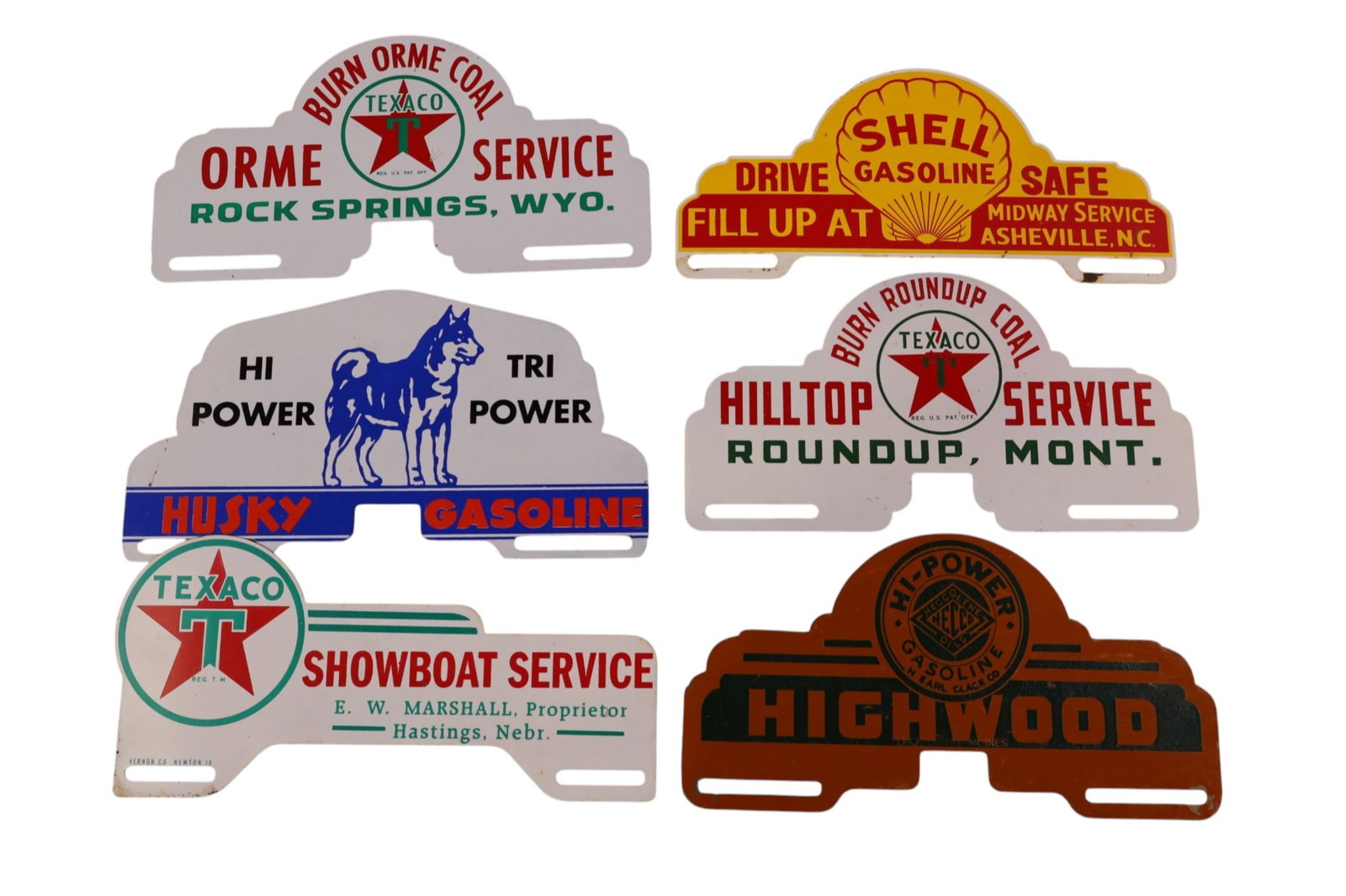 6 LICENSE PLATE TOPPERS (1 of 2)
