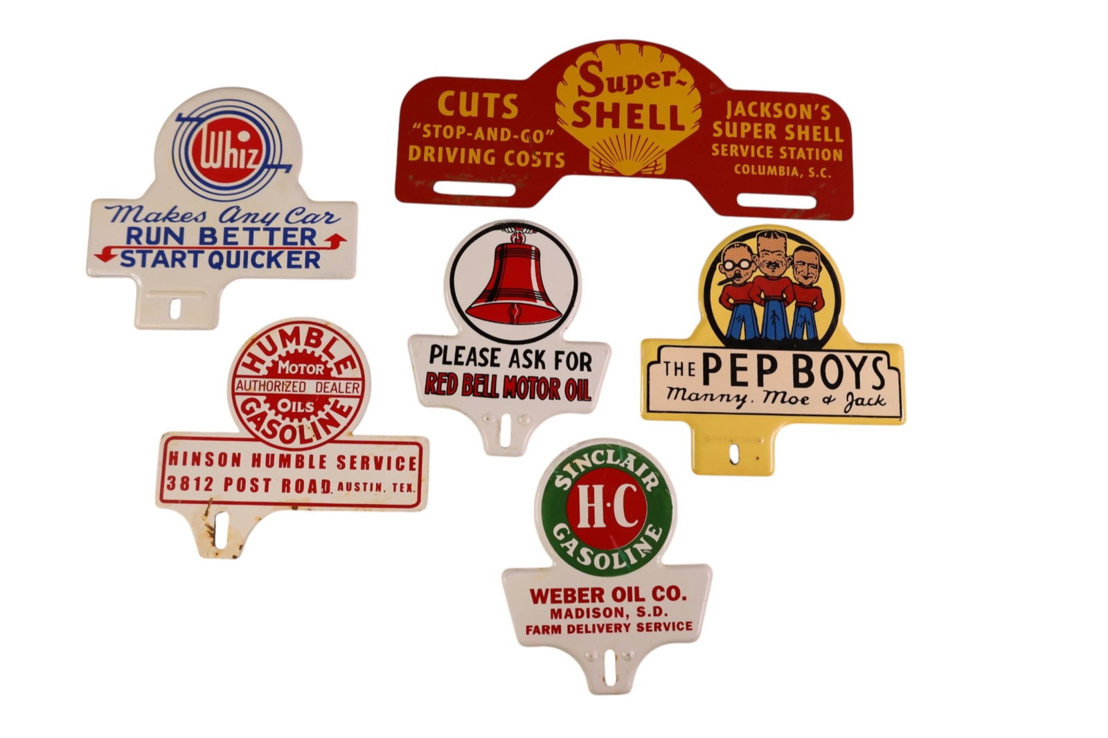 6 LICENSE PLATE TOPPERS (1 of 2)
