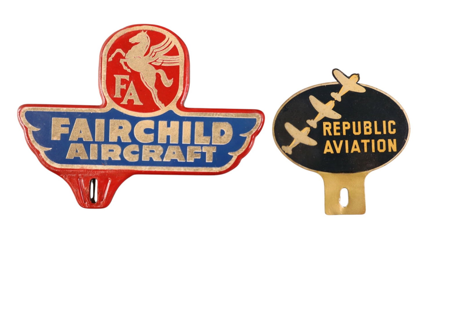2 AIRCRAFT LICENSE PLATE TOPPERS (1 of 2)