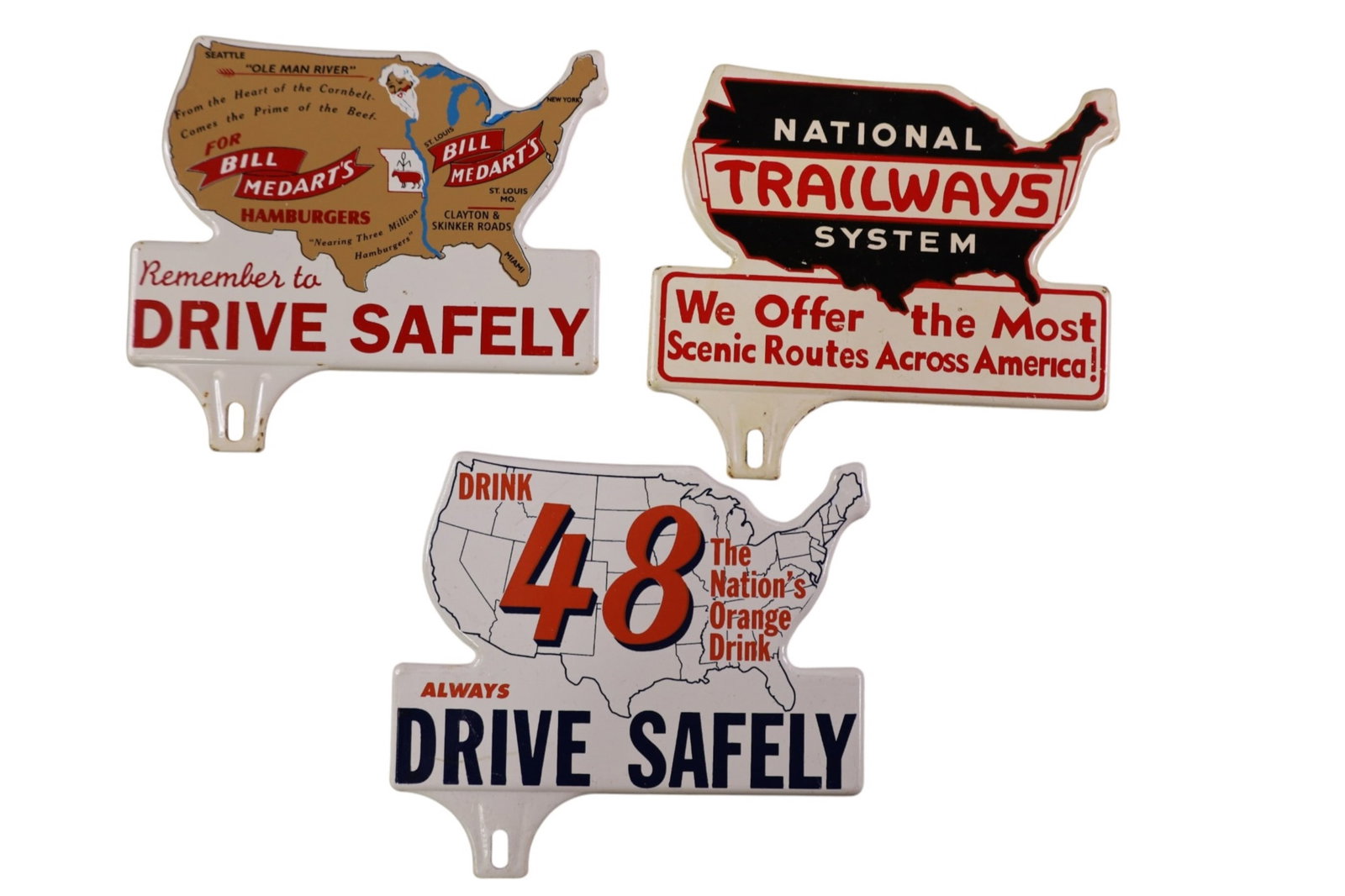 3 LICENSE PLATE TOPPERS (1 of 2)