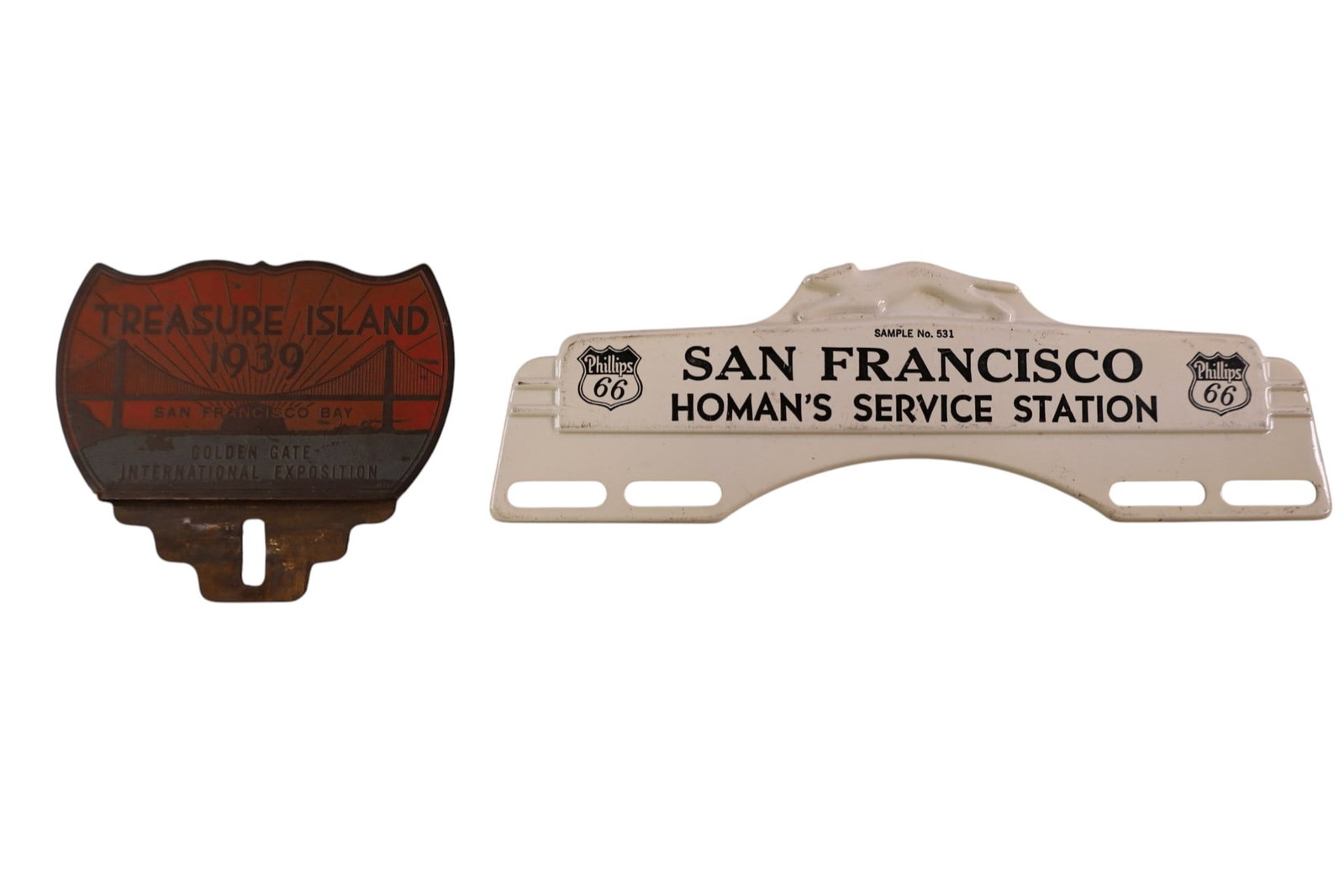 2 SAN FRANCISCO LICENSE PLATE TOPPERS (1 of 2)