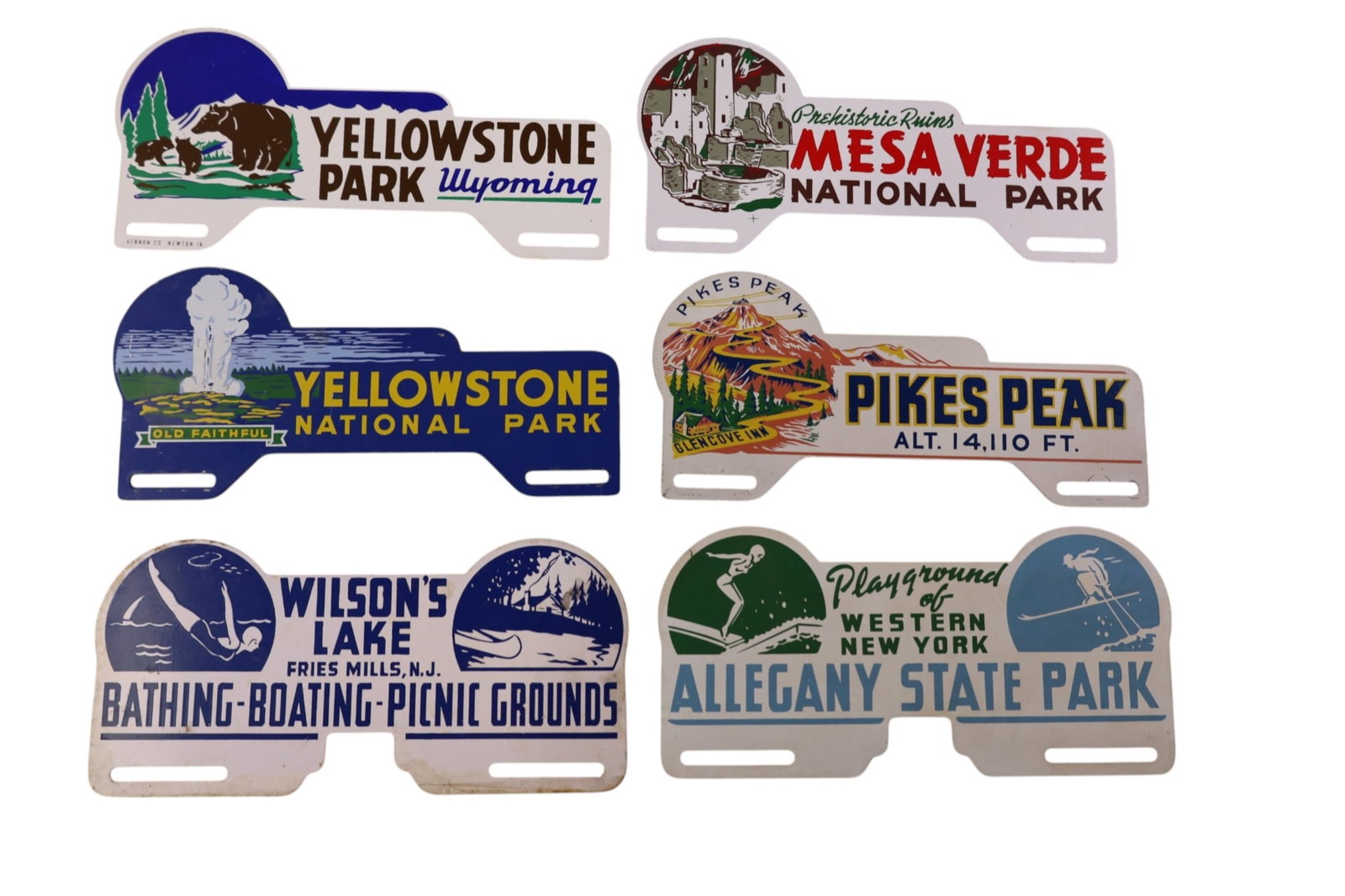 6 LICENSE PLATE TOPPERS (1 of 2)