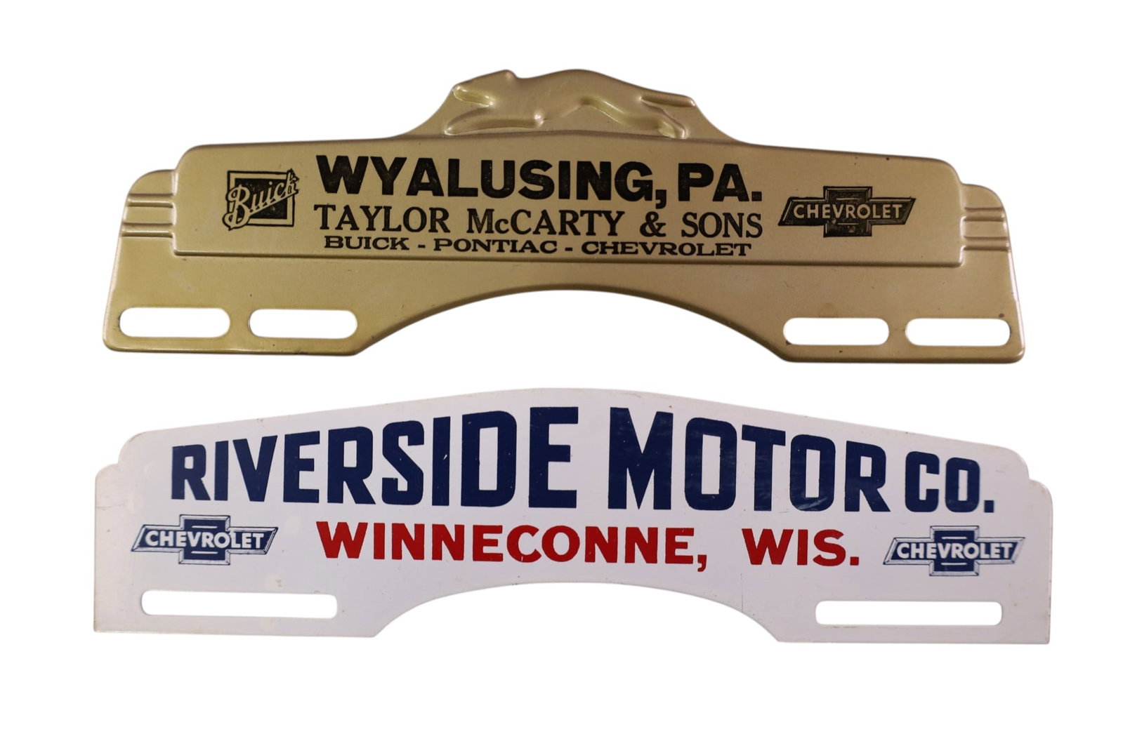2 CHEVY LICENSE PLATE TOPPERS (1 of 2)
