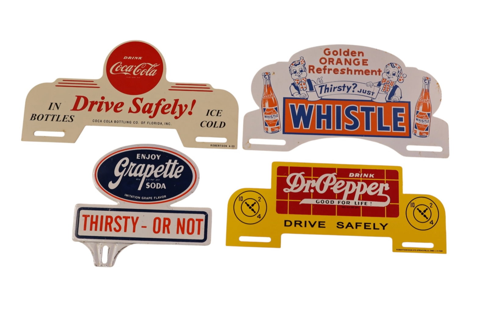 4 SODA LICENSE PLATE TOPPERS (1 of 2)