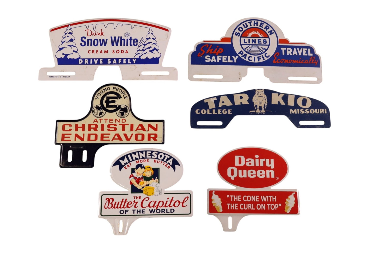 6 LICENSE PLATE TOPPERS (1 of 2)