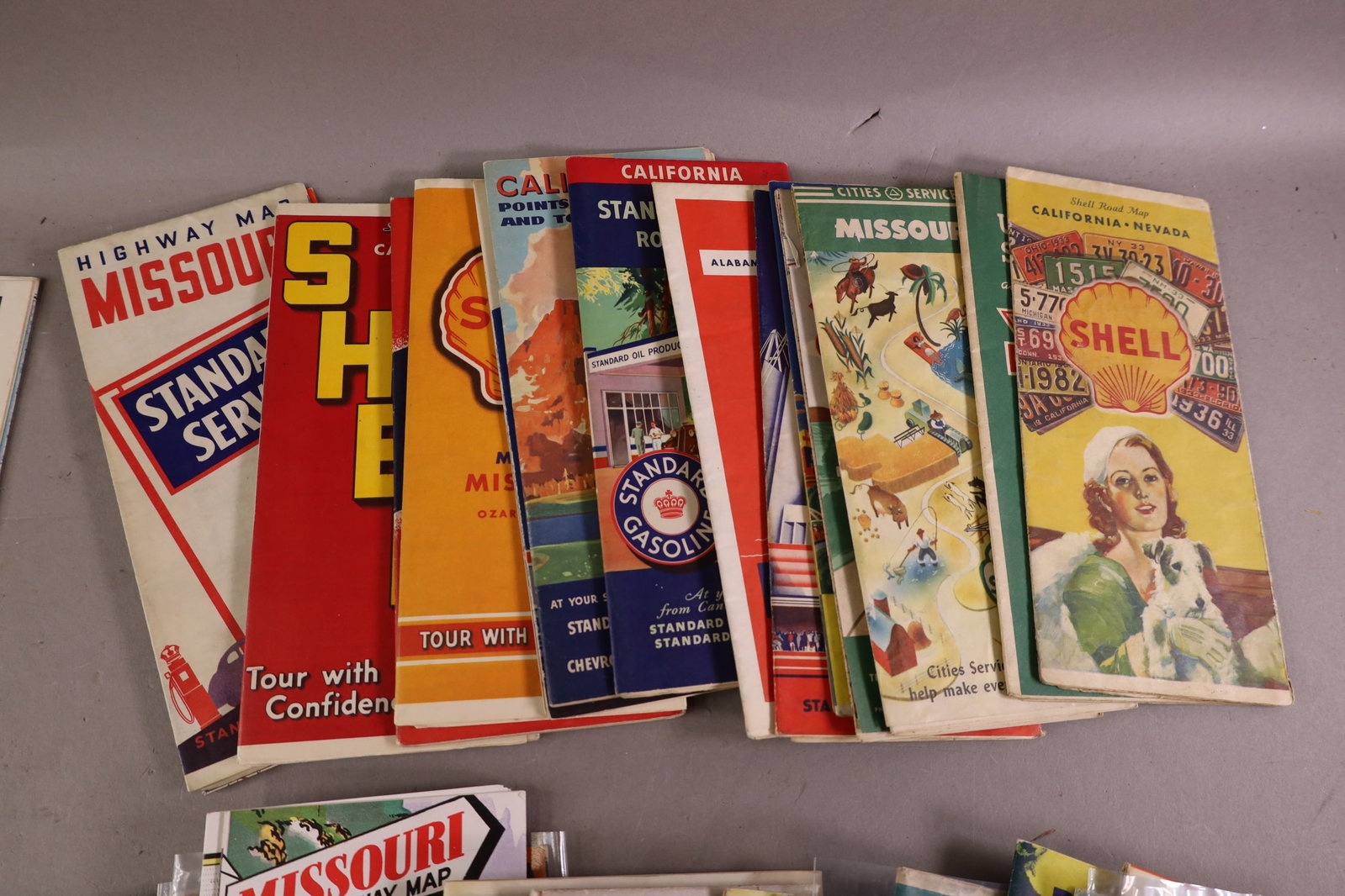 43 VINTAGE ROAD MAPS - 2
