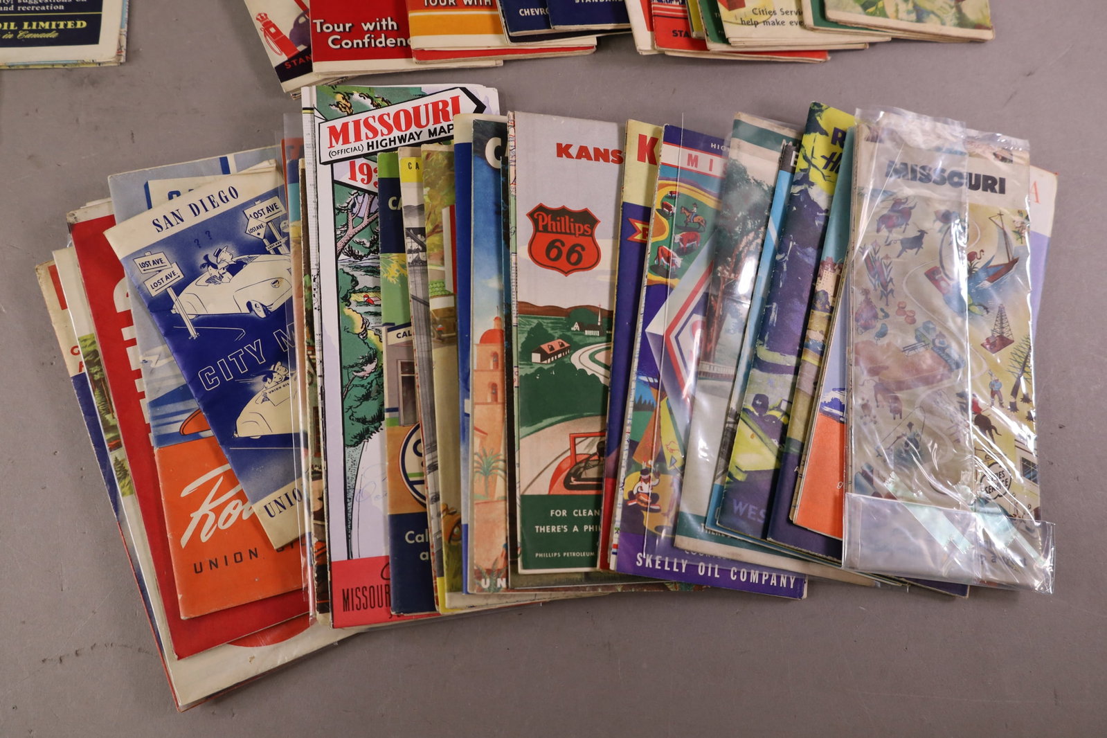 43 VINTAGE ROAD MAPS - 3