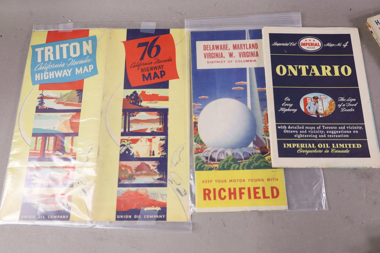 43 VINTAGE ROAD MAPS - 4