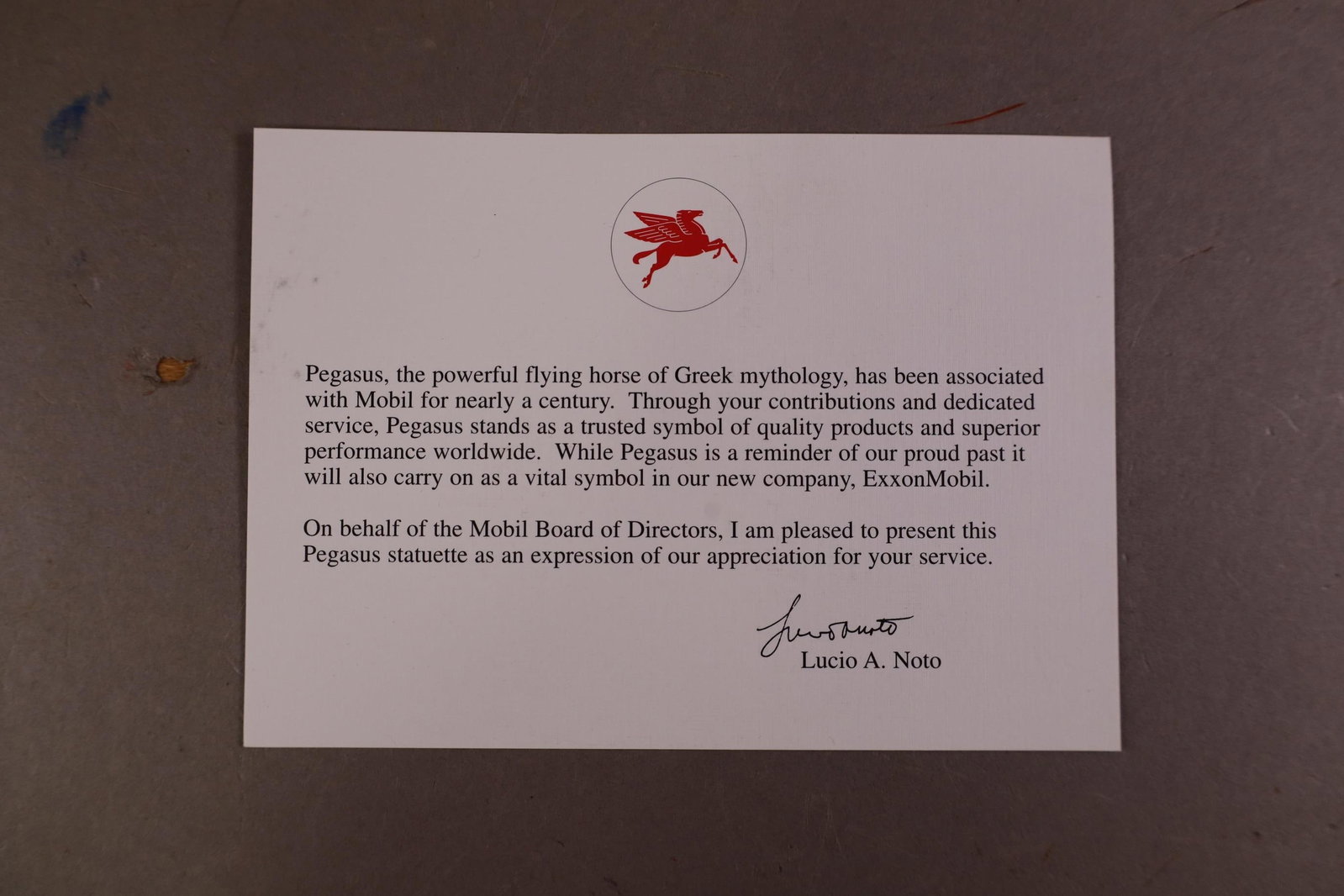 2 MOBIL PEGASUS STATUETTES - 2