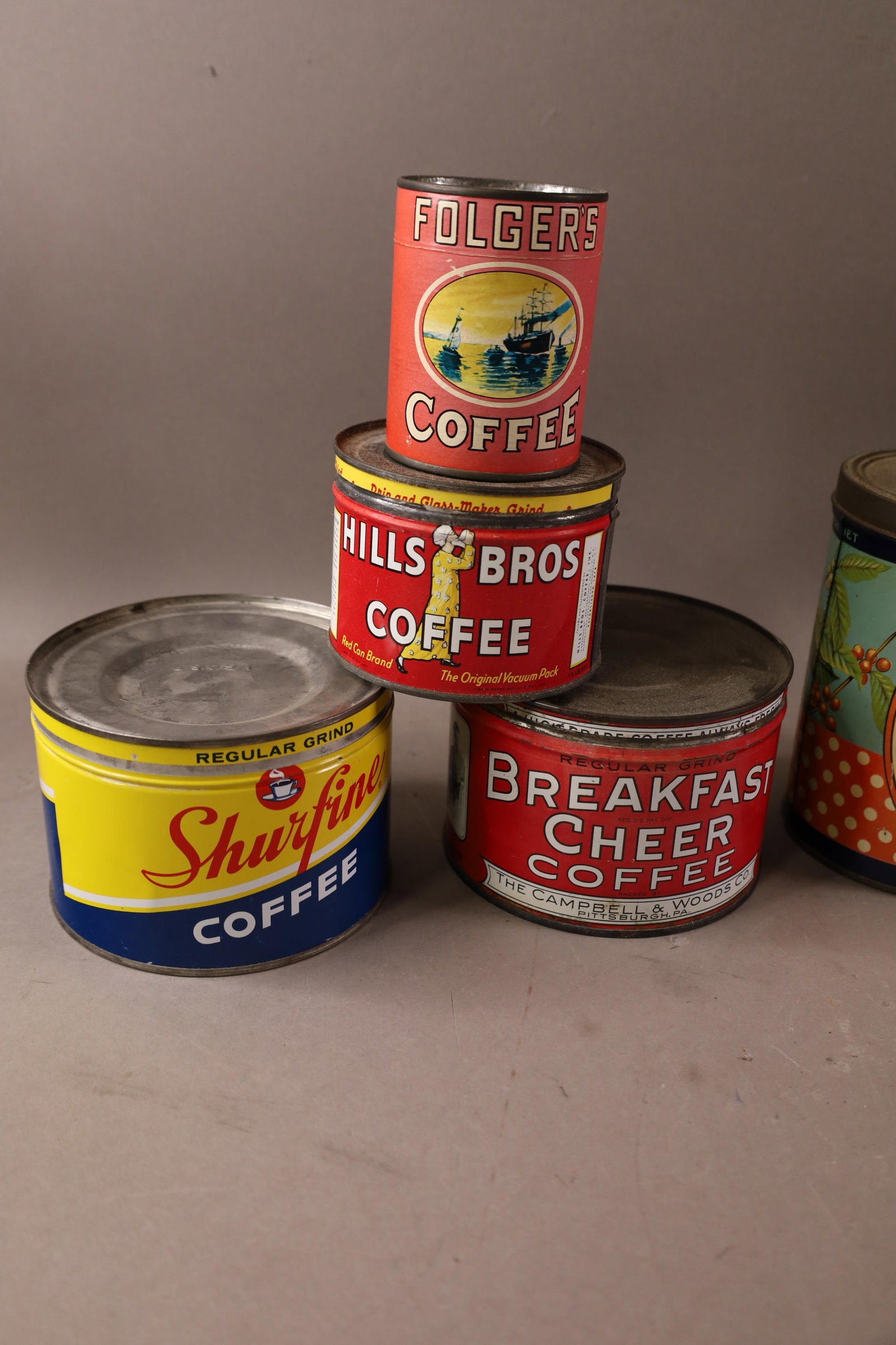 8 COFFEE TINS - 2