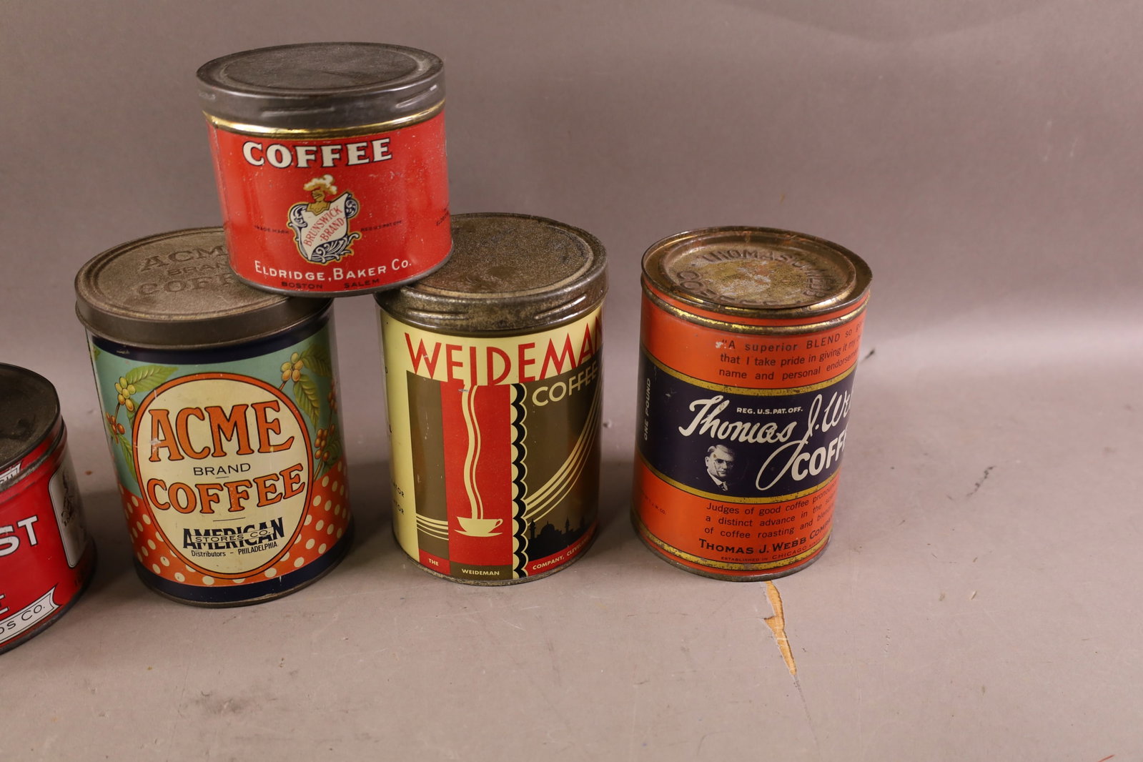 8 COFFEE TINS - 3