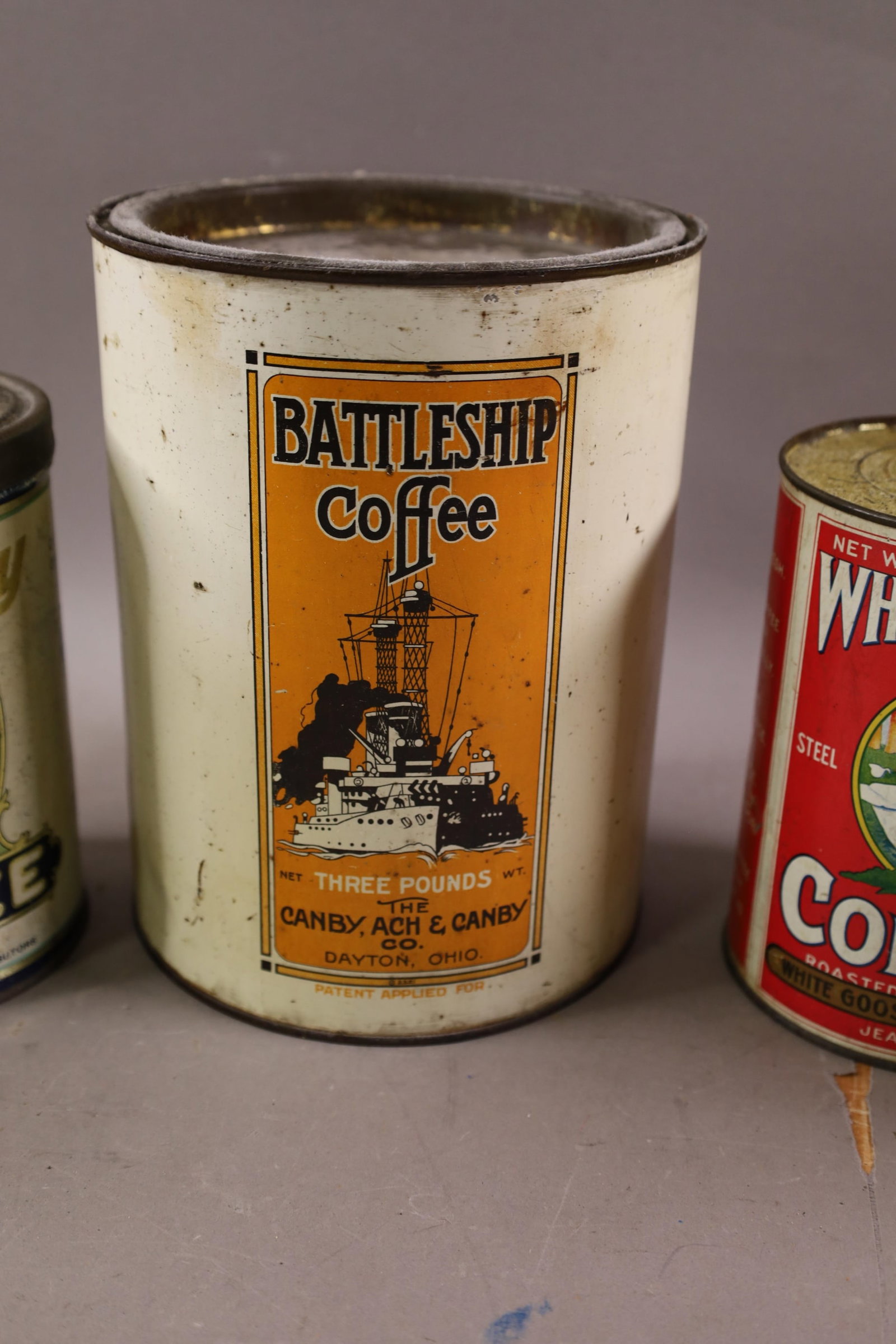 5 COFFEE TINS - 3