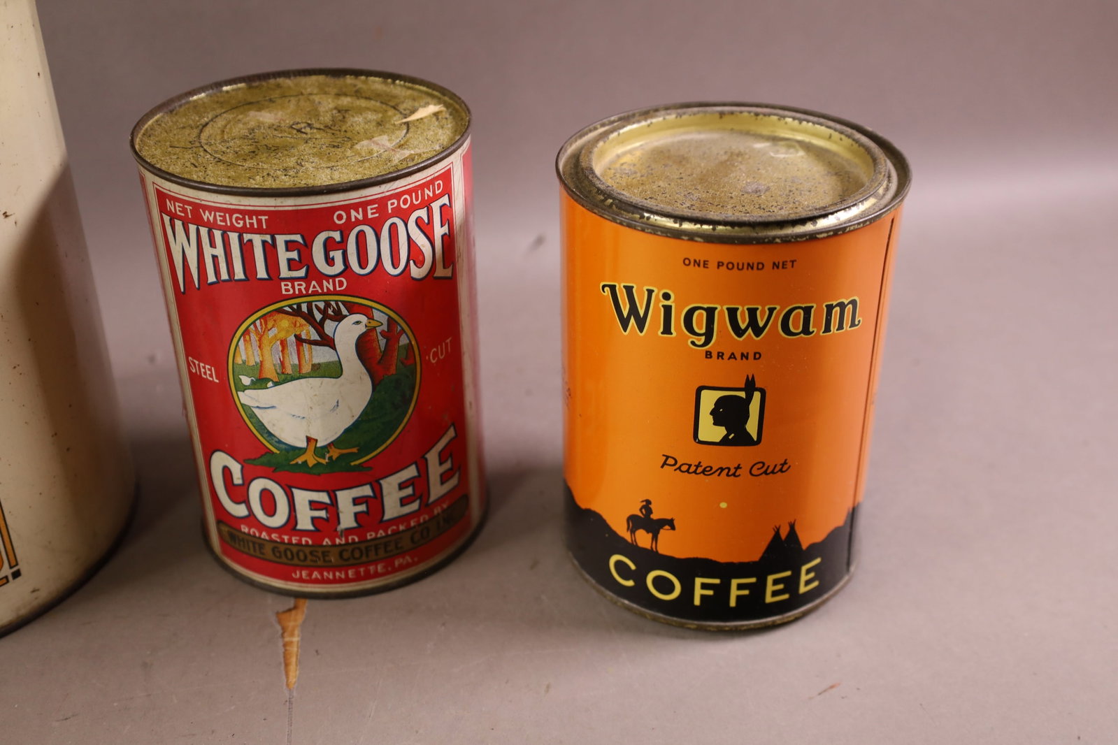 5 COFFEE TINS - 4