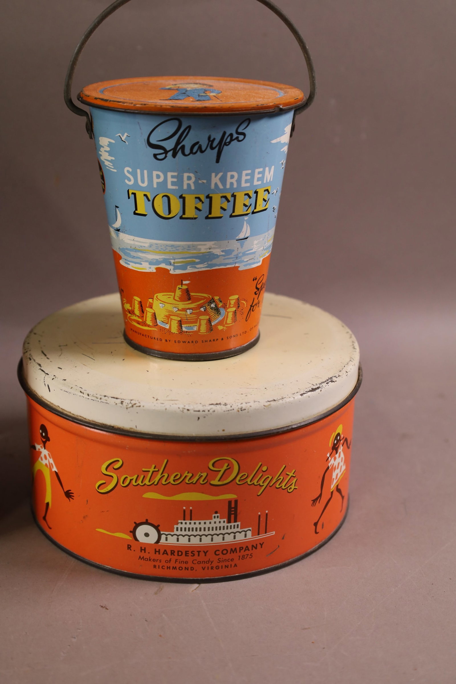 6 ADVERTISING TINS - 4
