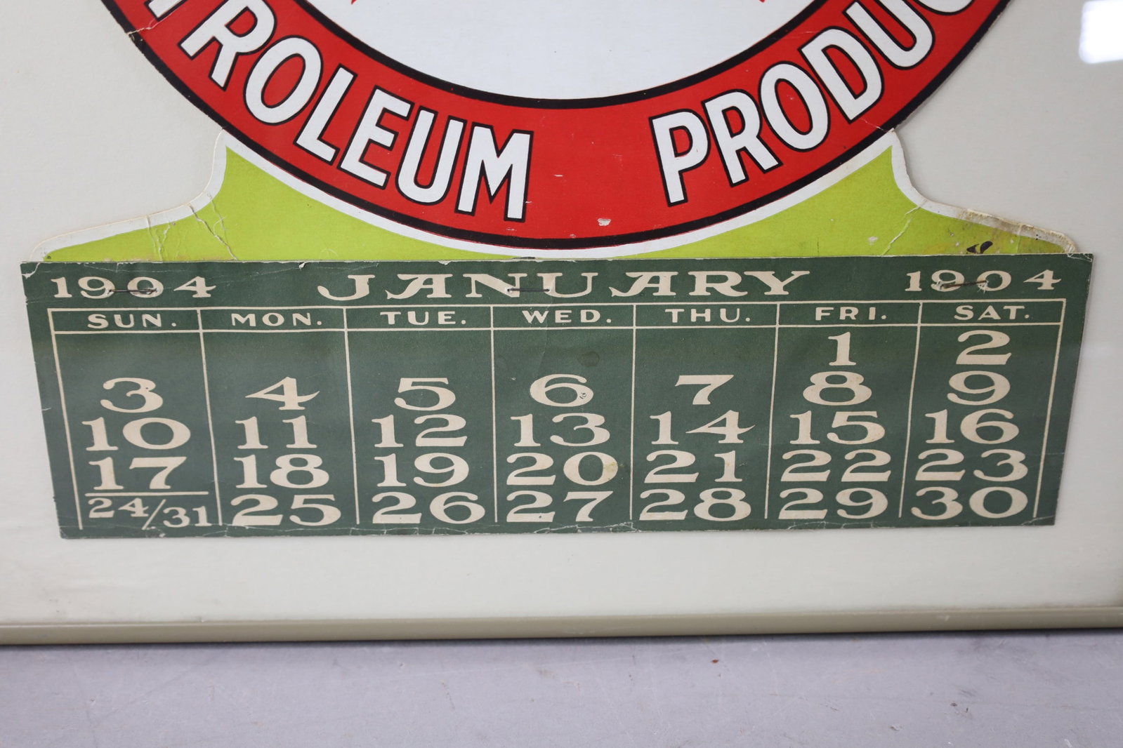 1904 FRAMED TEXACO CALENDAR - 2