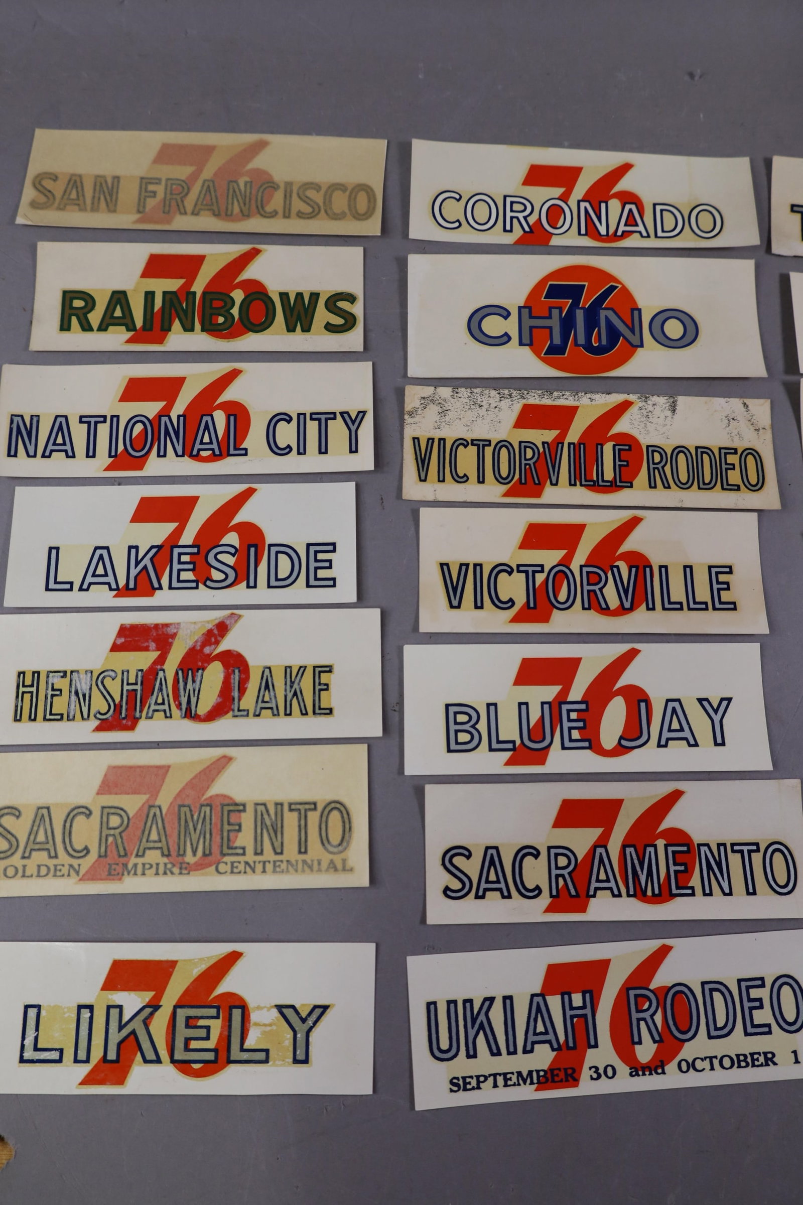 20 UNION 76 WATER TRANSFER DECALS - 2