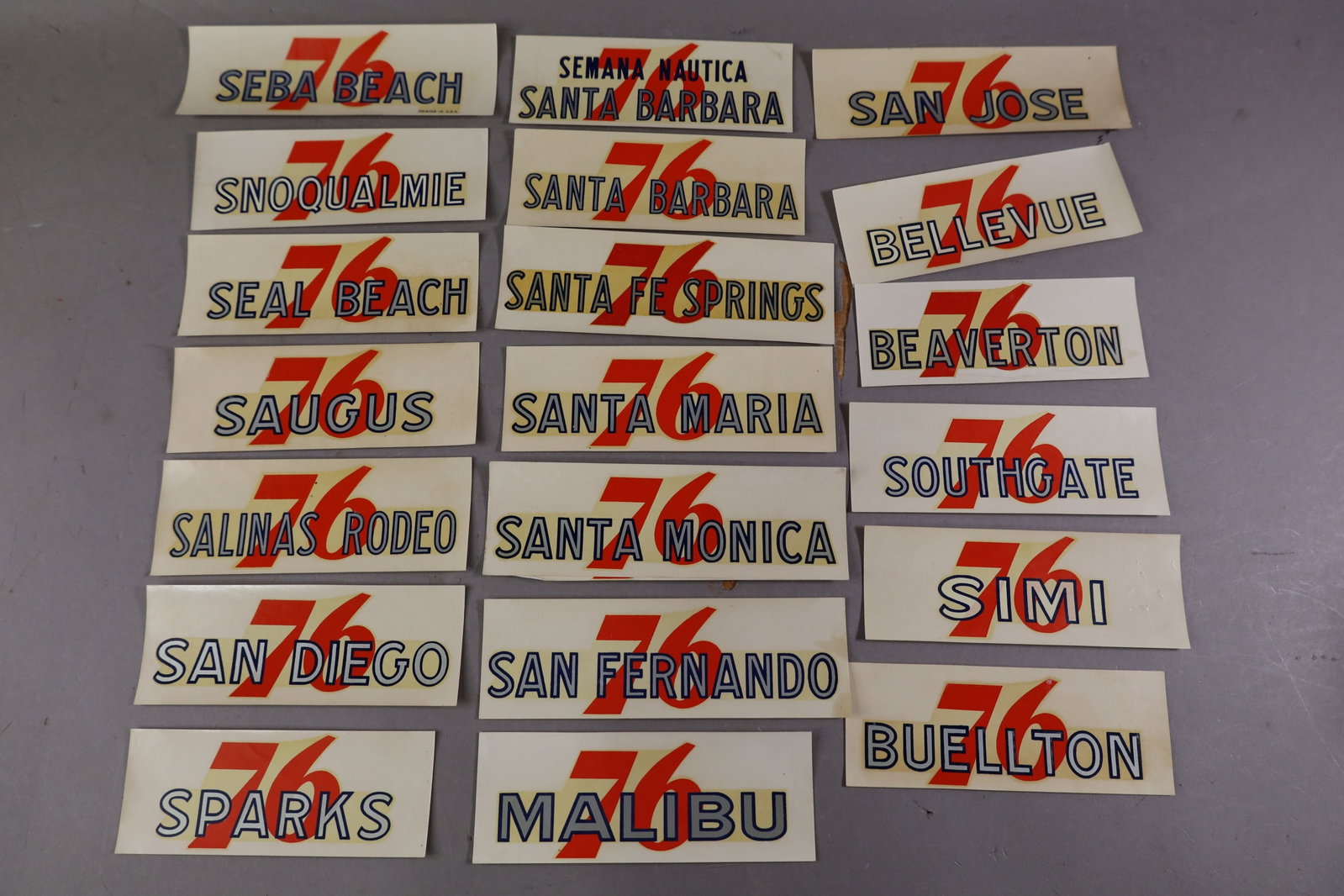 20 UNION 76 WATER TRANSFER DECALS (1 of 3)