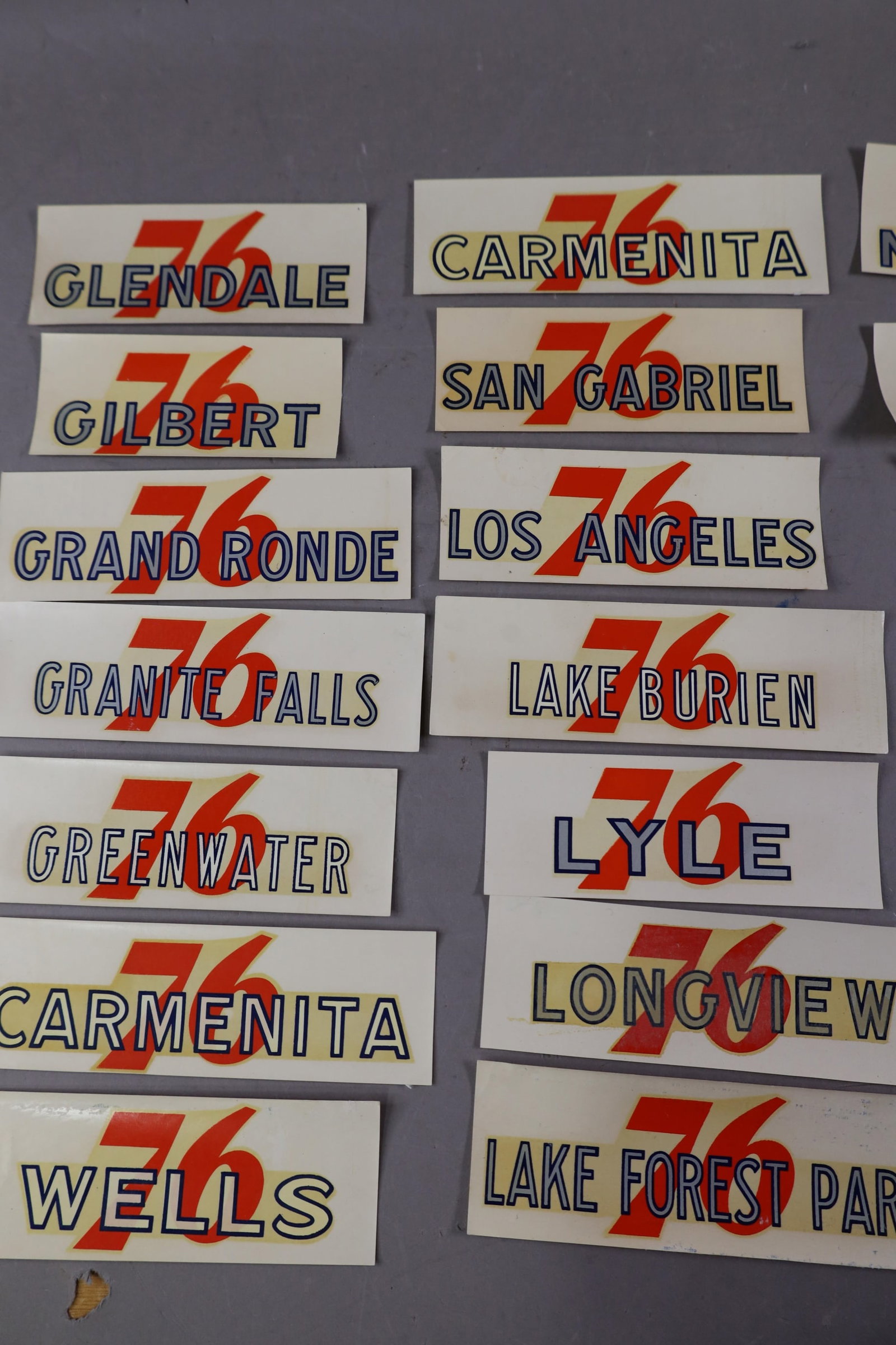 20 UNION 76 WATER TRANSFER DECALS - 2