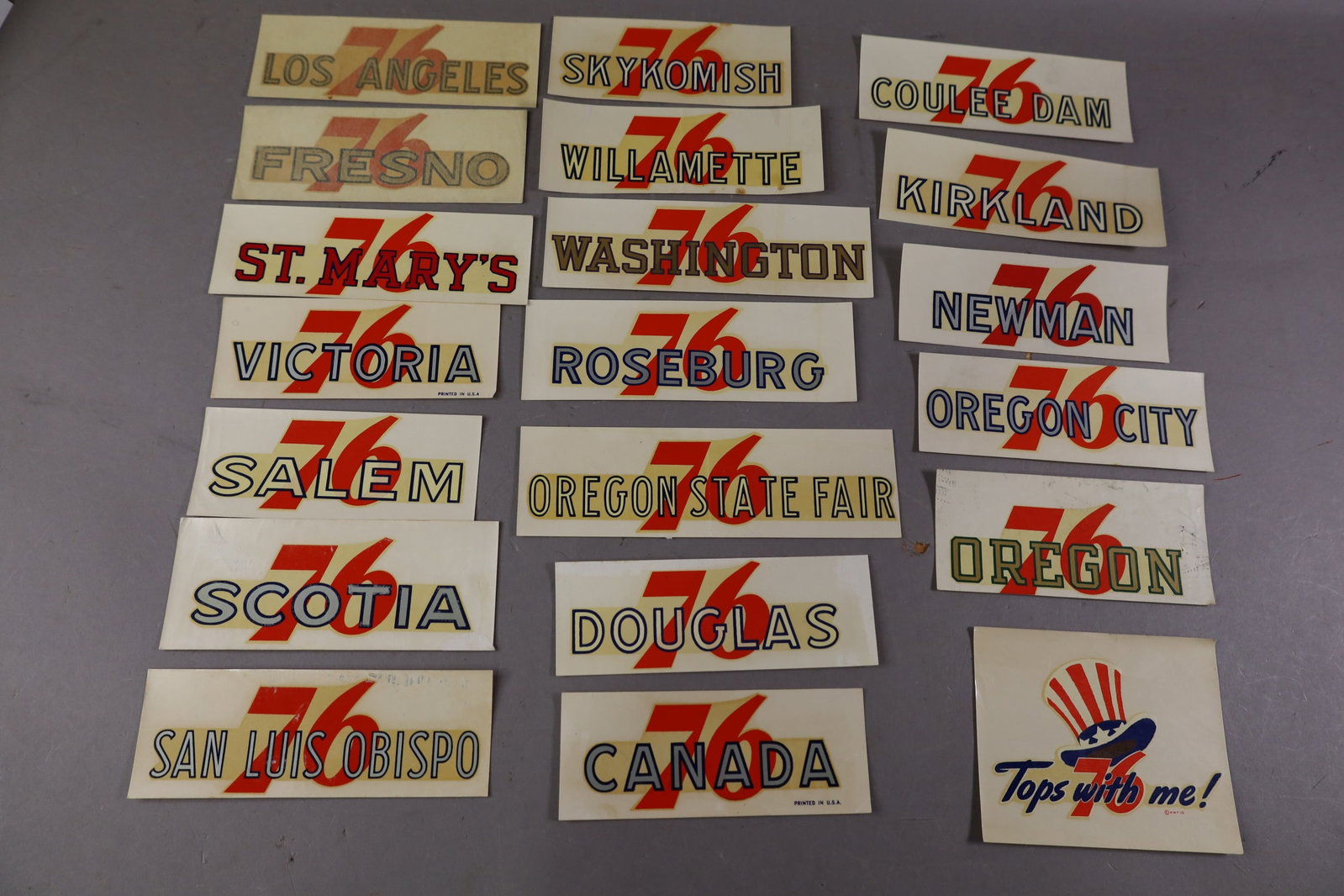 20 UNION 76 WATER TRANSFER DECALS (1 of 3)