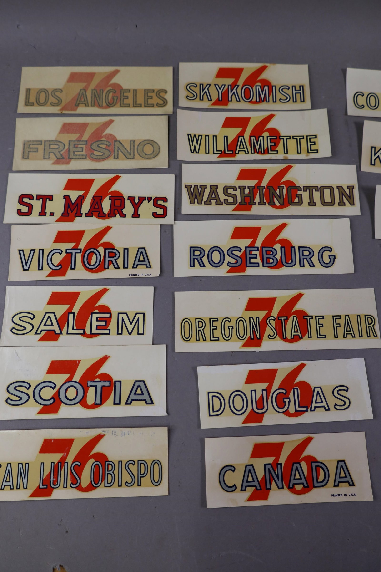 20 UNION 76 WATER TRANSFER DECALS - 2